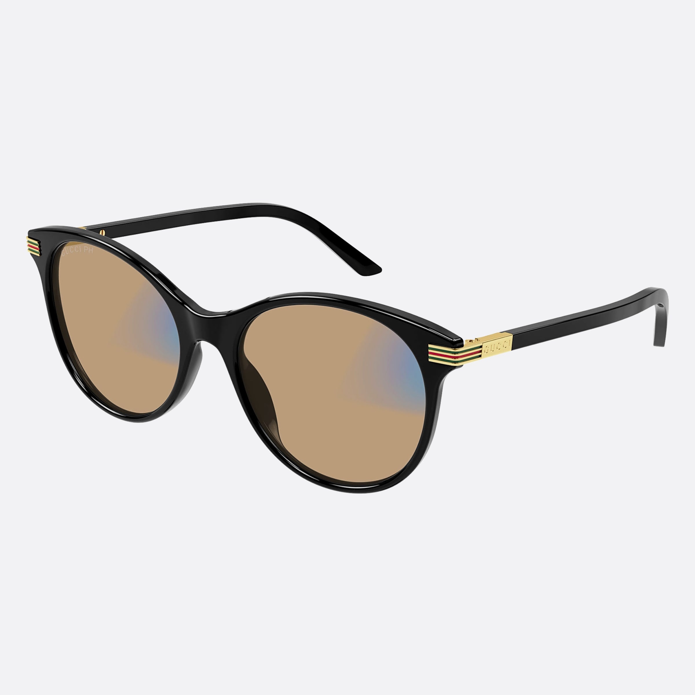 Gucci 53mm Fgs Black Round Photochromic Woman Sunglasses - Detail View