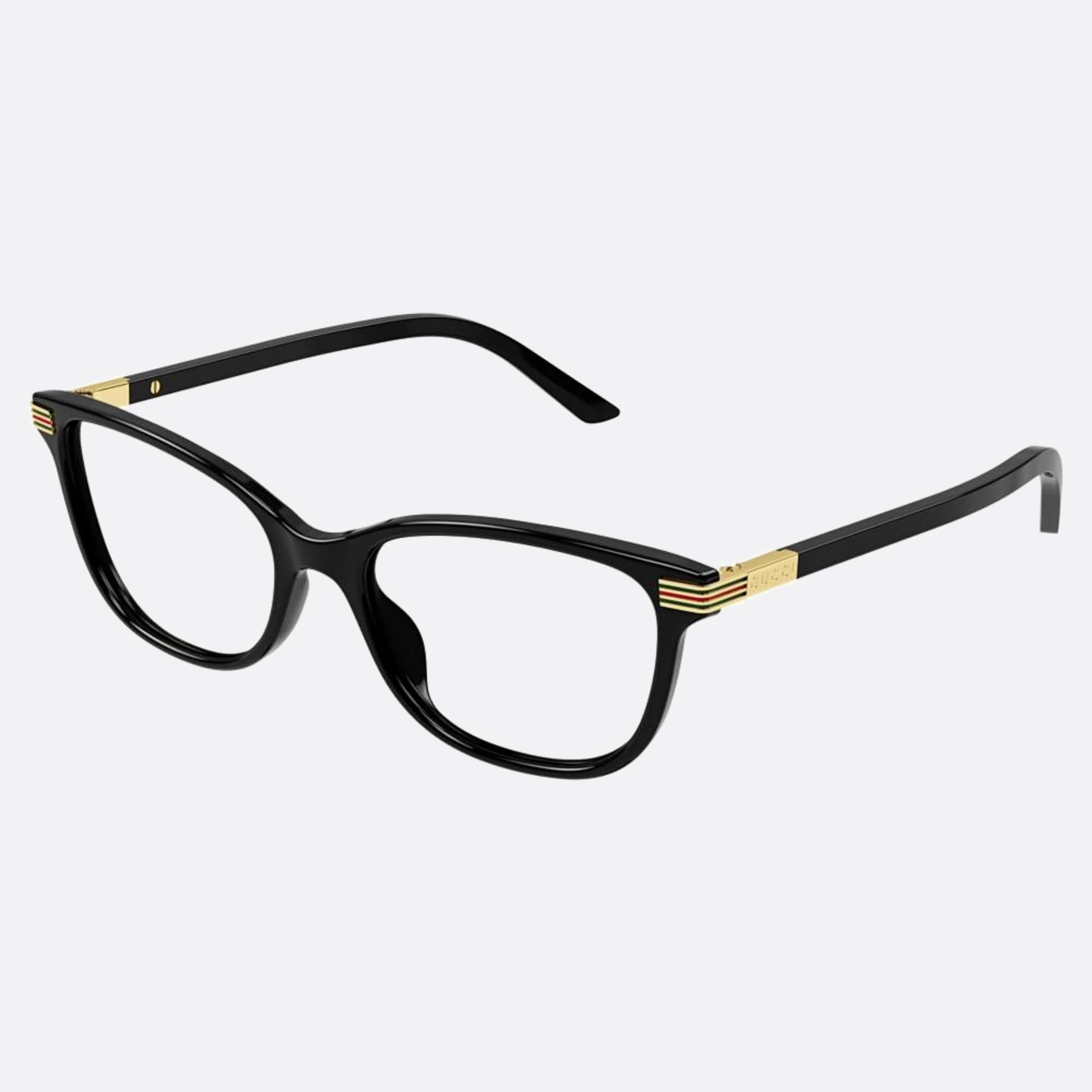 Gucci 54mm Black Cat Eye Woman Eyeglasses - Side View