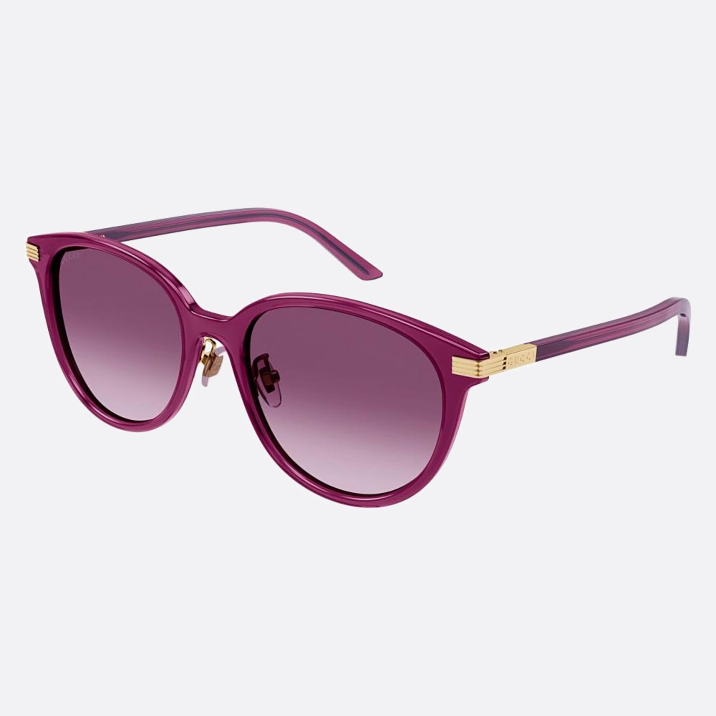 Gucci 55mm Gg1452sk Red Round Woman Sunglasses - Side View