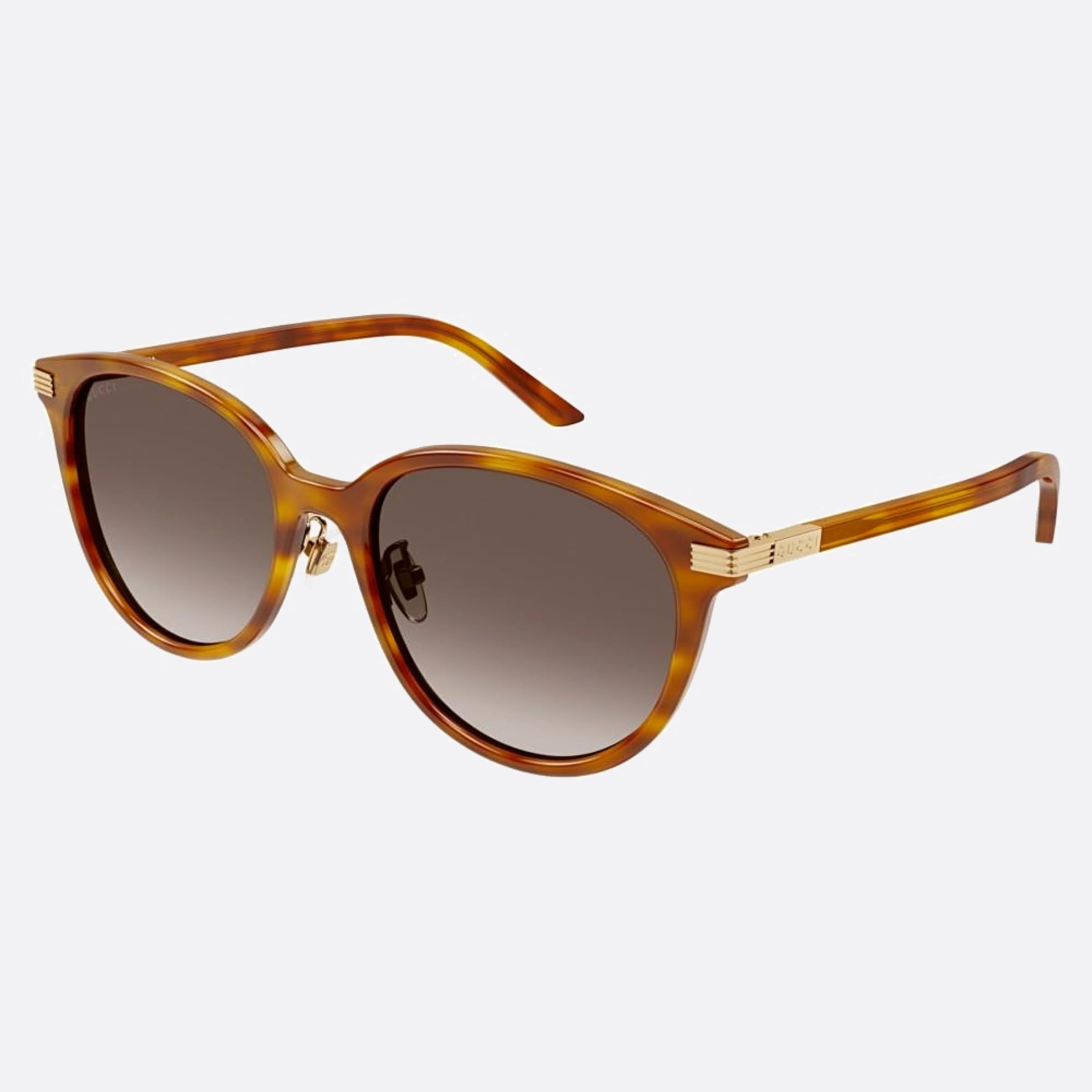 Gucci 55mm Gg1452sk Cdz Havana Round Woman Sunglasses - Side View