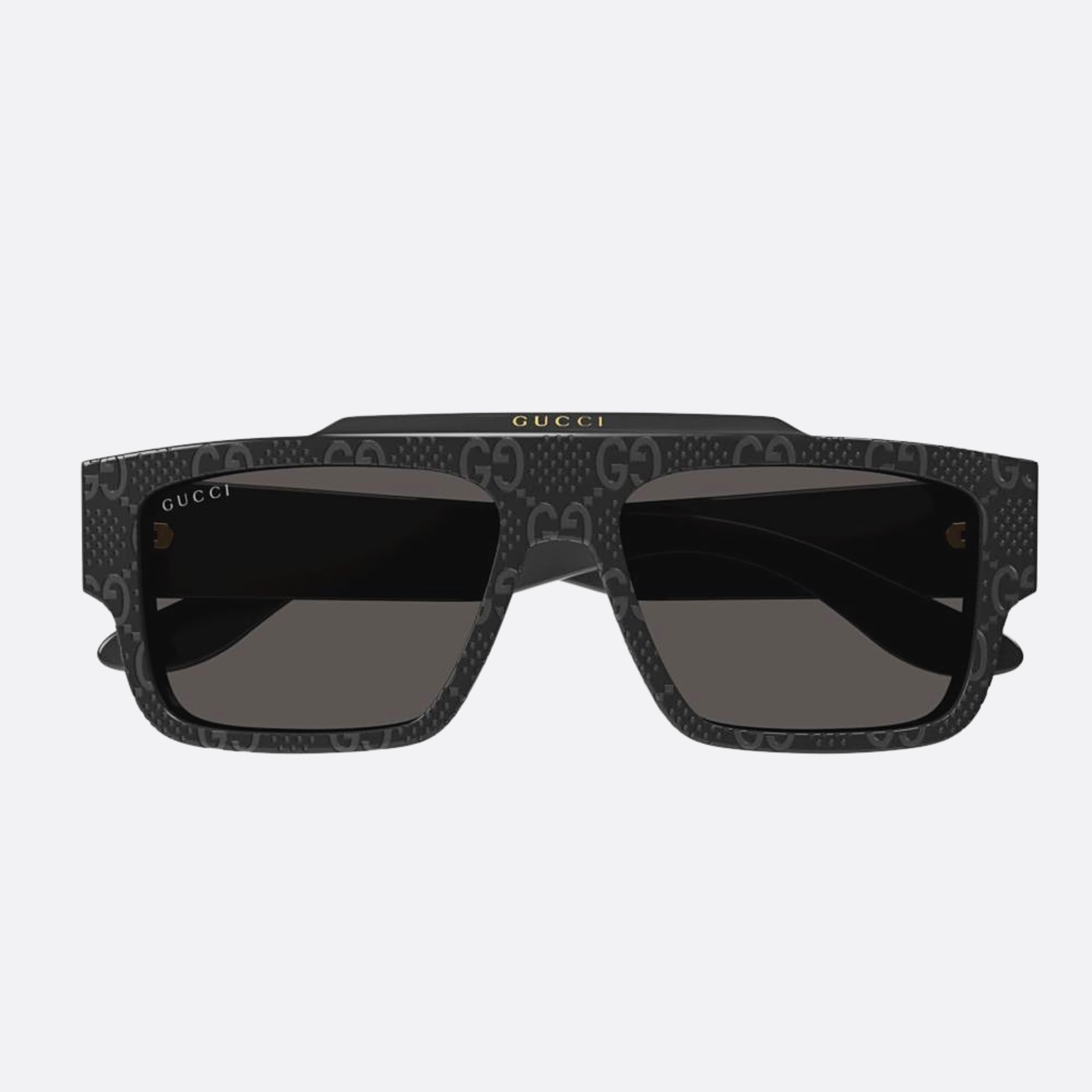 Gucci 56mm Black Squared Man Sunglasses - Main View