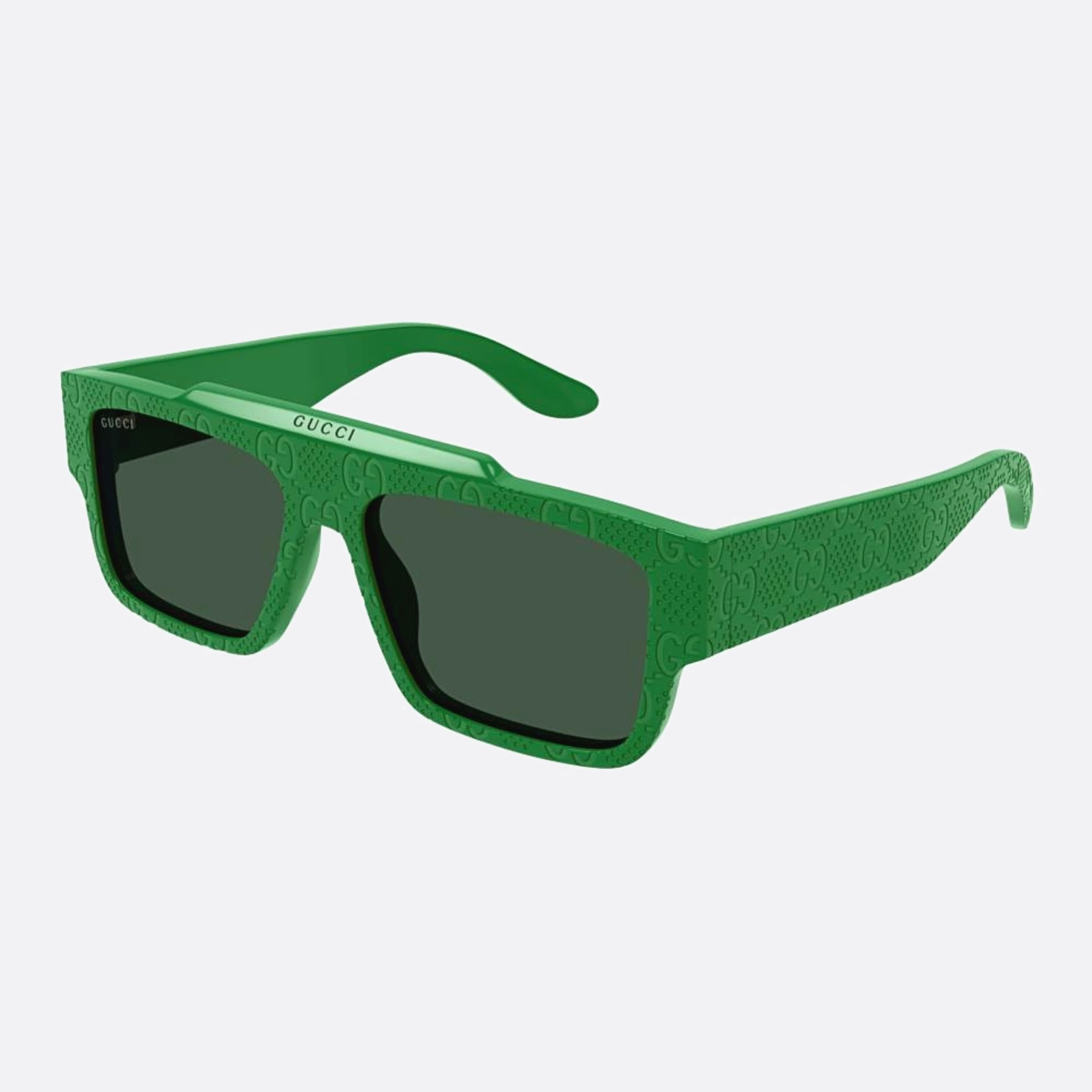 Gucci 56mm Grg Green Squared Man Sunglasses - Side View