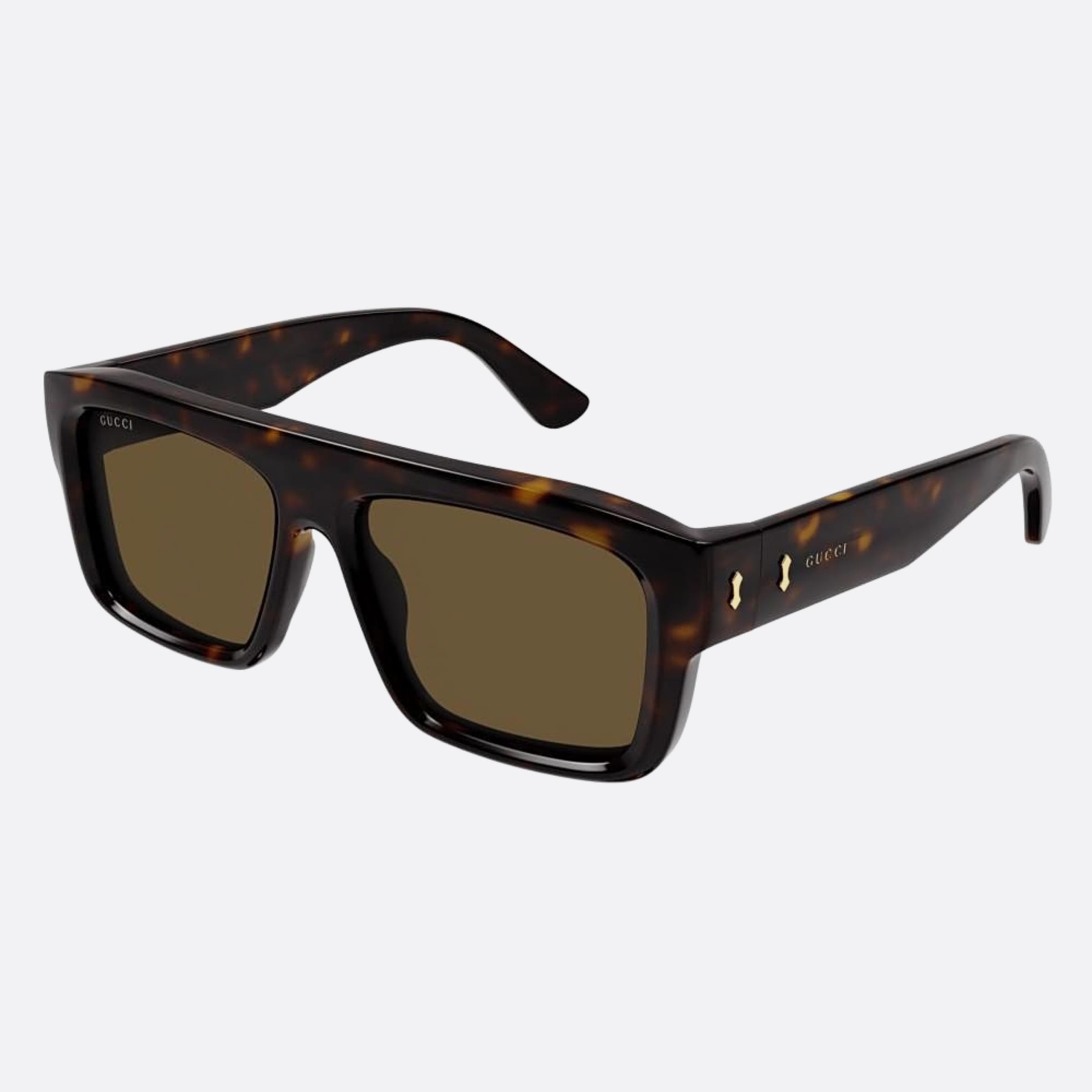 Gucci 55mm Bre Havana Squared Man Sunglasses - Side View