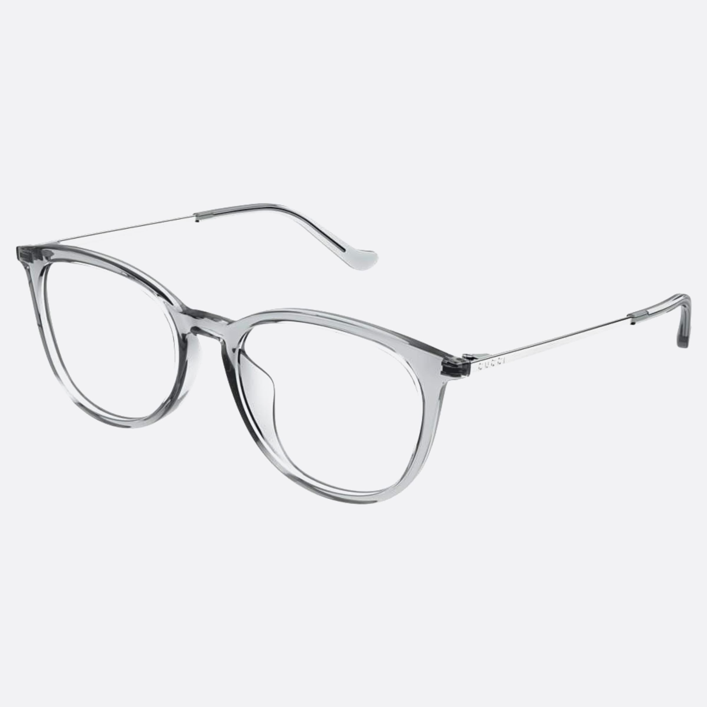 Gucci 52mm Gg1468oa Grey Round Woman Eyeglasses - Side View