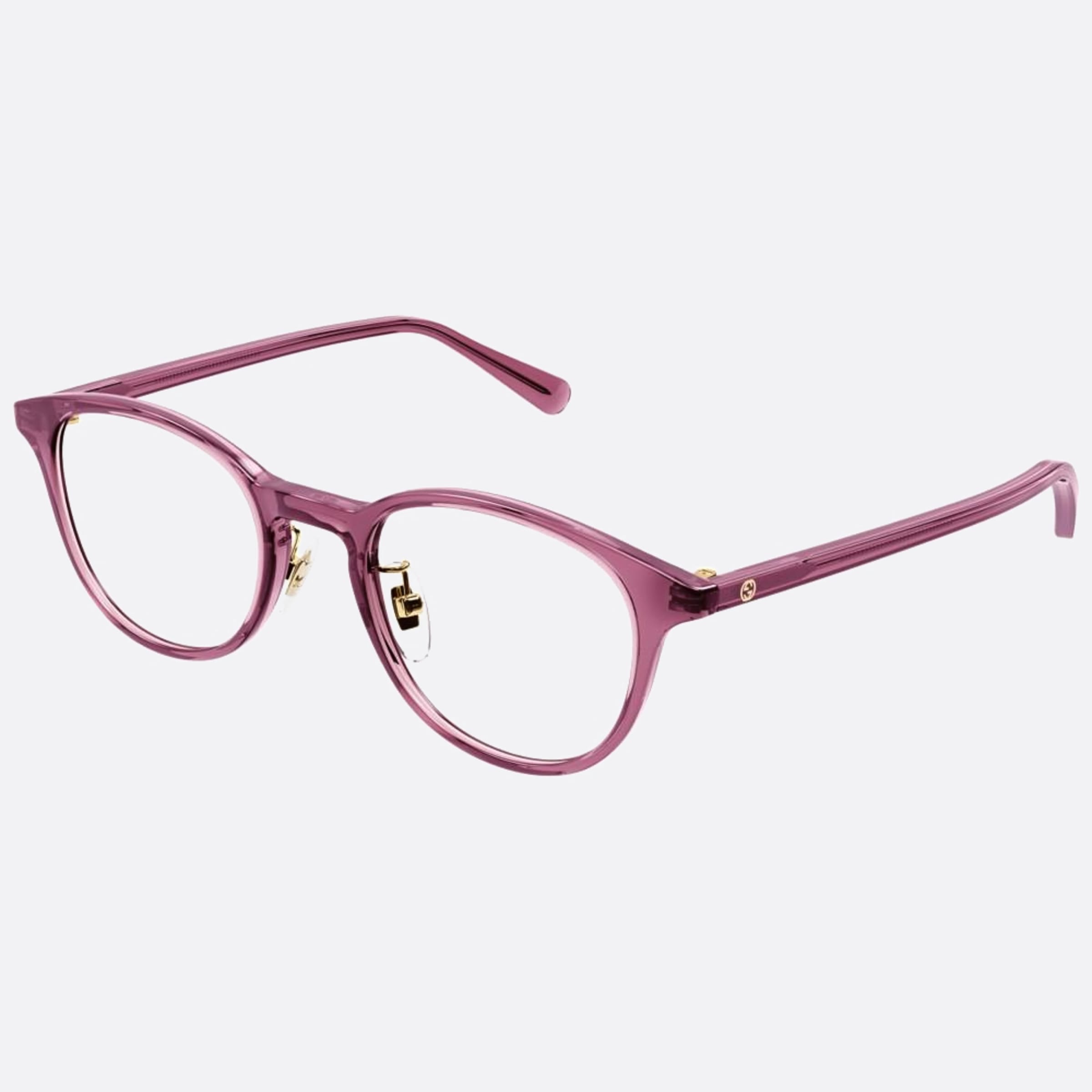 Gucci 48mm Gg1474oj Pink Round Women Eyeglasses - Side View