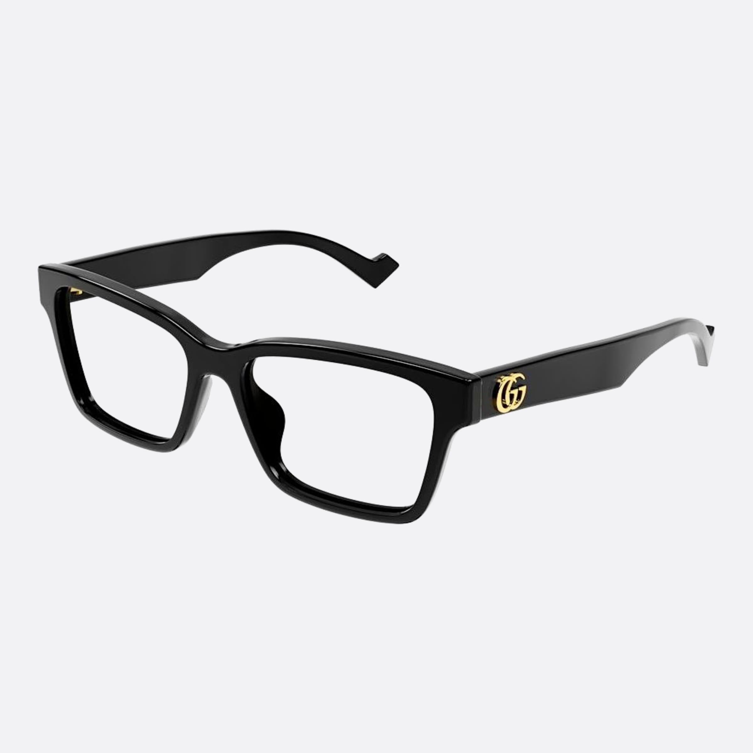 Gucci 55mm Gg1476ok Black Squared Woman Eyeglasses - Side View