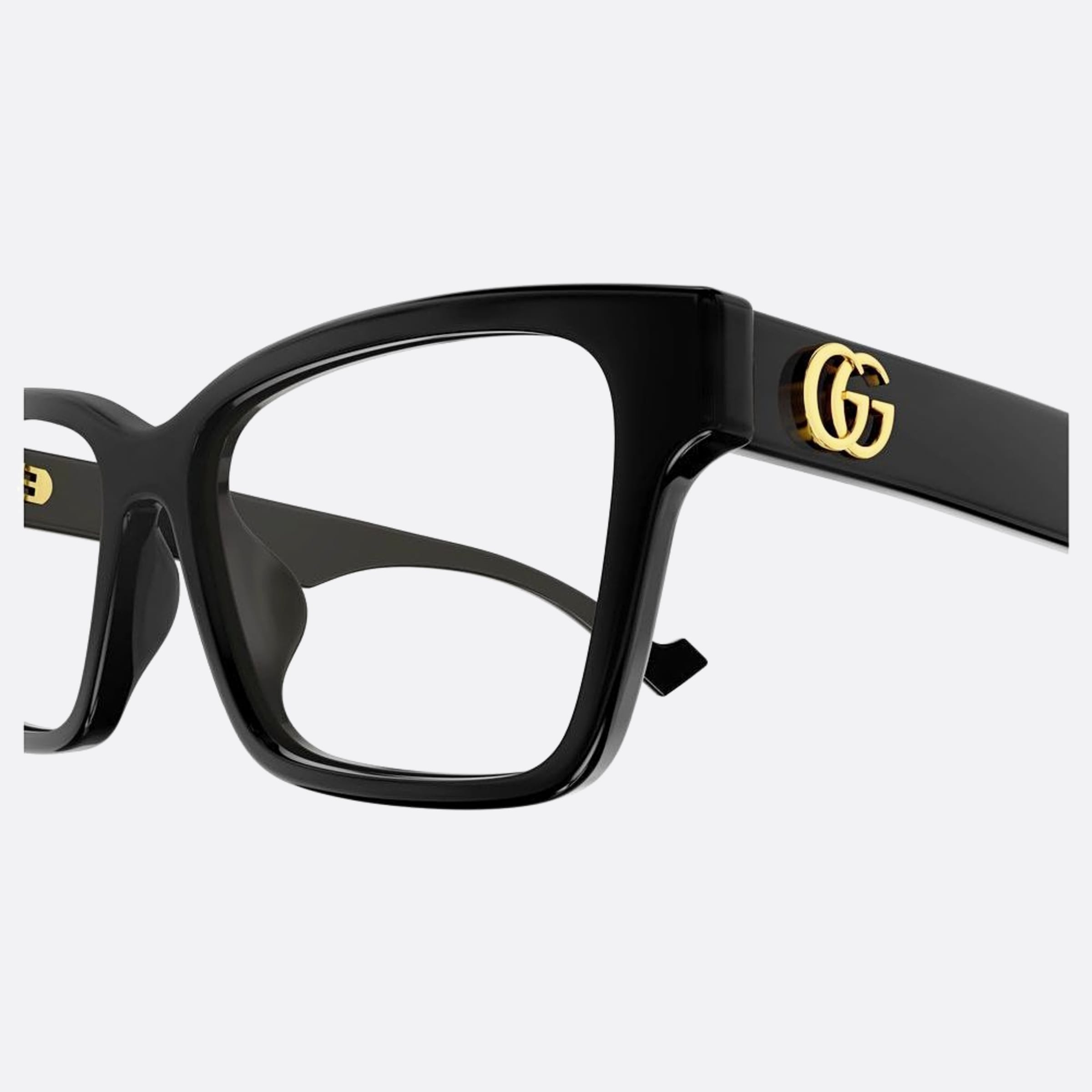 Gucci 55mm Gg1476ok Black Squared Woman Eyeglasses - Detail View