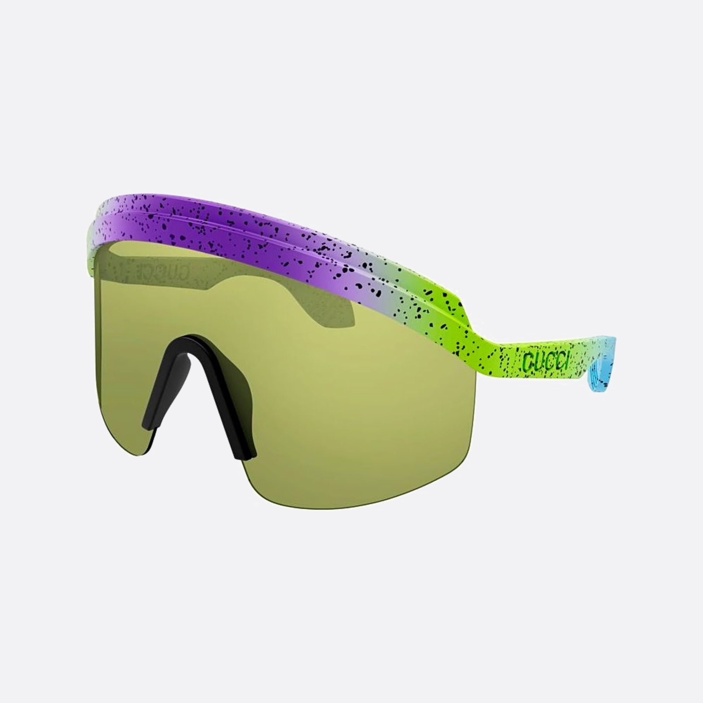 Gucci 99mm Fashion Show Violet Shield Women Sunglasses - Side View