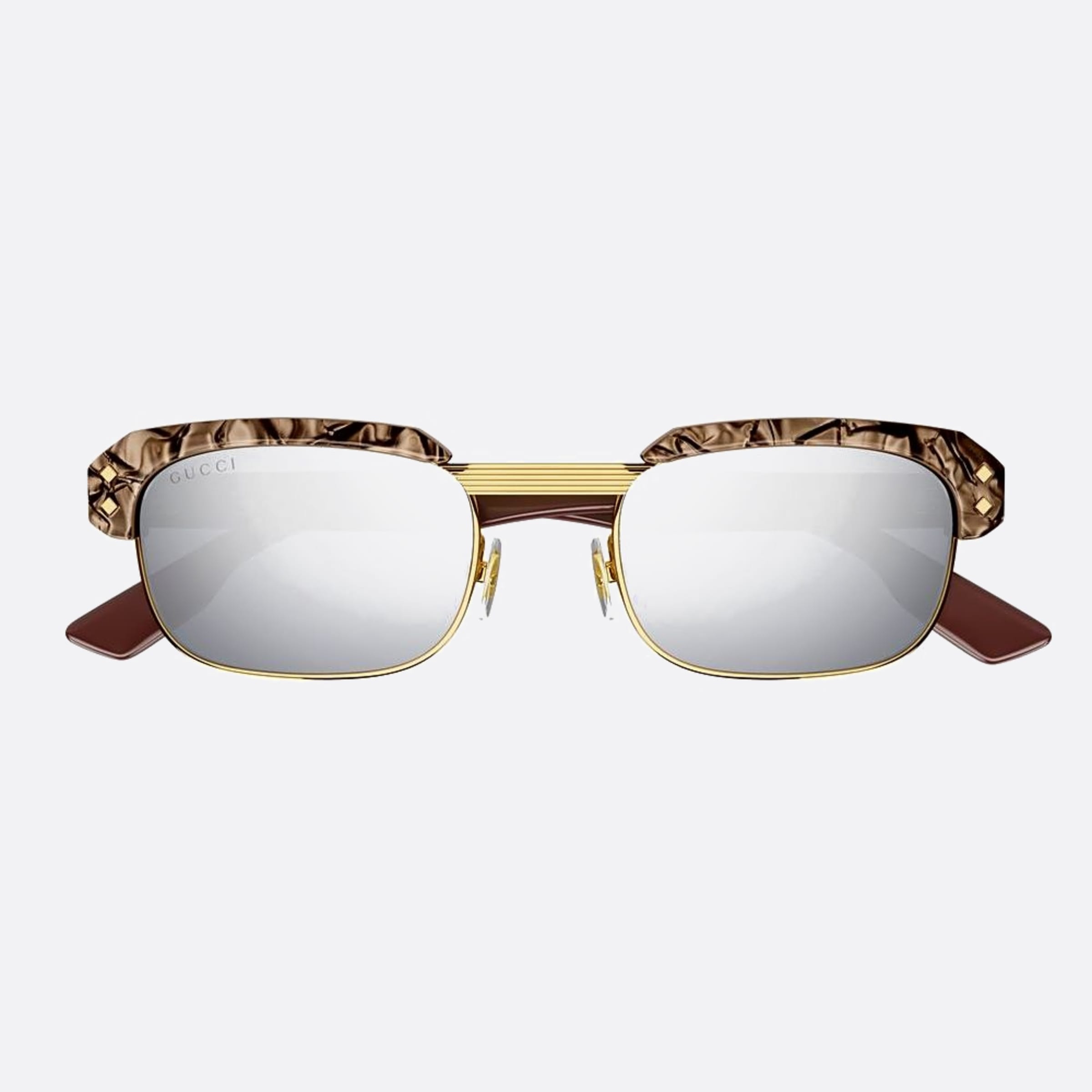 Gucci 52mm Fashion Show Sdc Brown Pilot Men Sunglasses - Main View