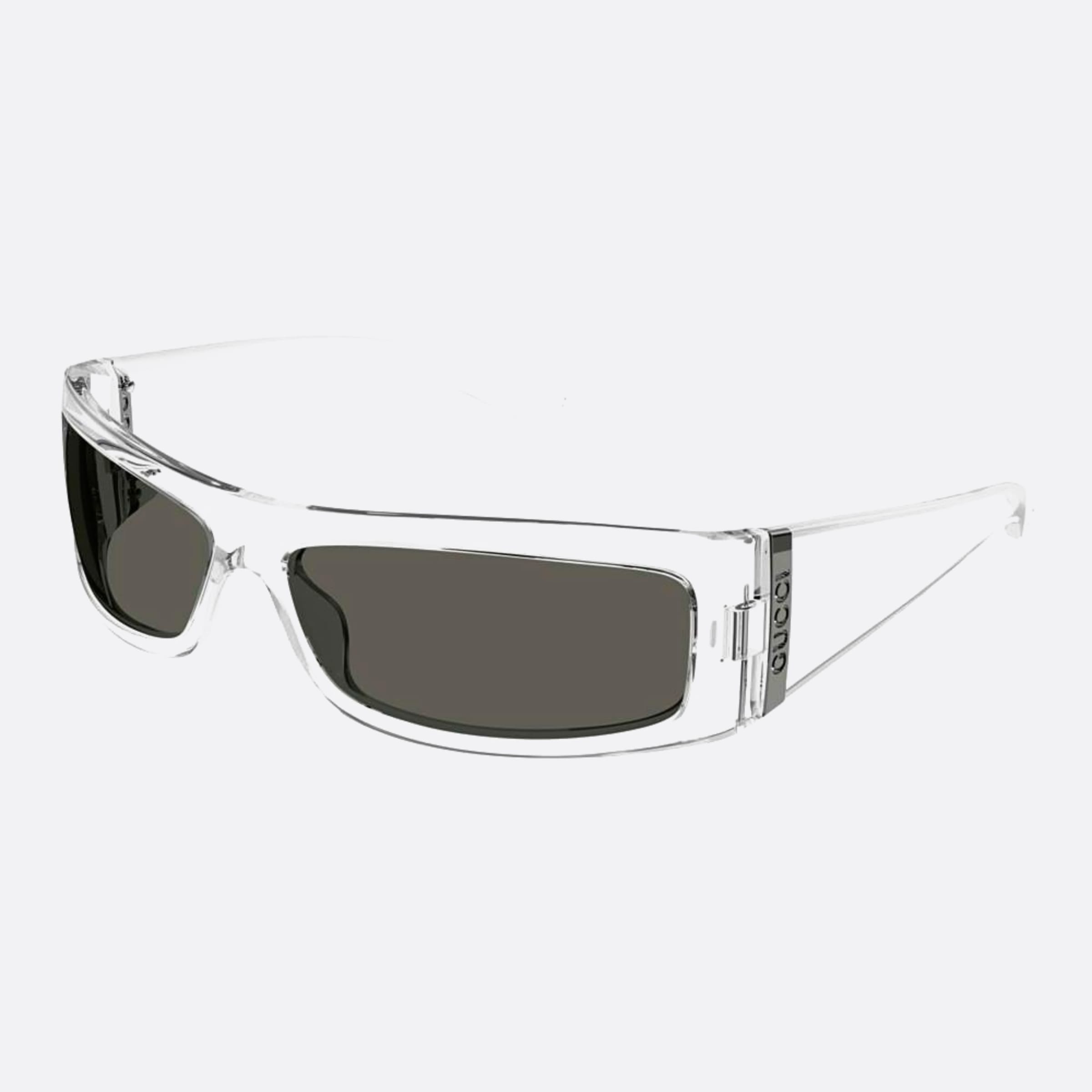Gucci 64mm Deo Transparent Squared Man Sunglasses - Side View