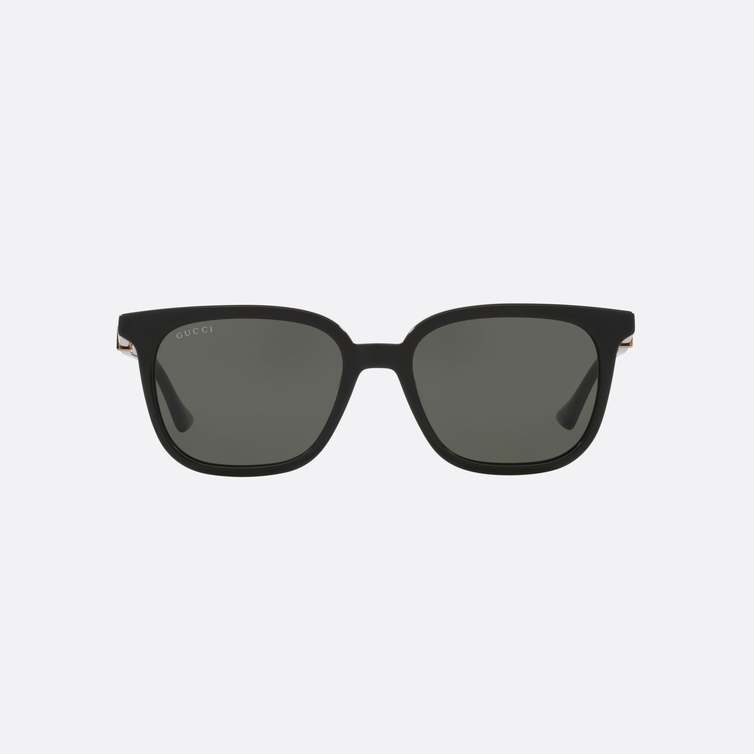 Gucci 54mm Black Rectangle Man Sunglasses - Side View