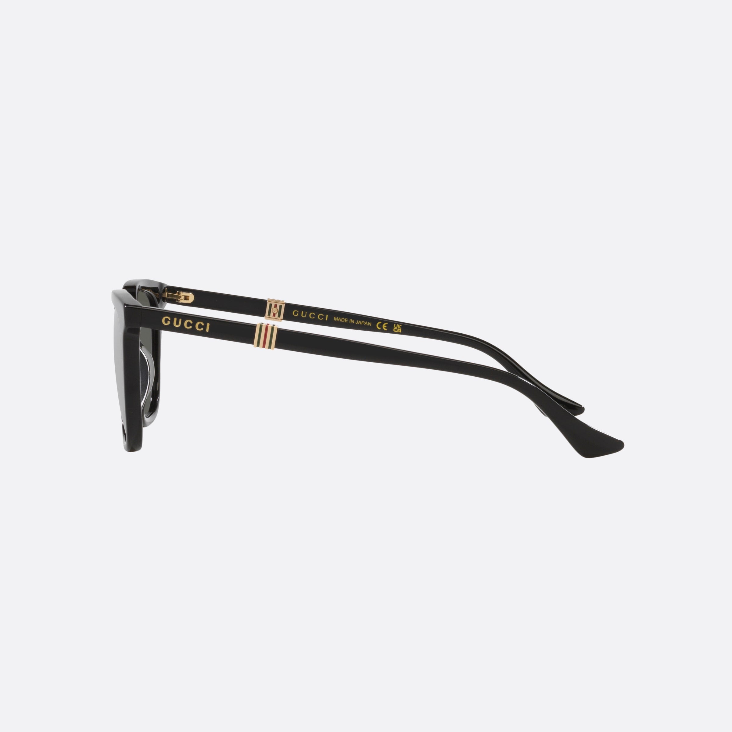 Gucci 54mm Black Rectangle Man Sunglasses - Detail View