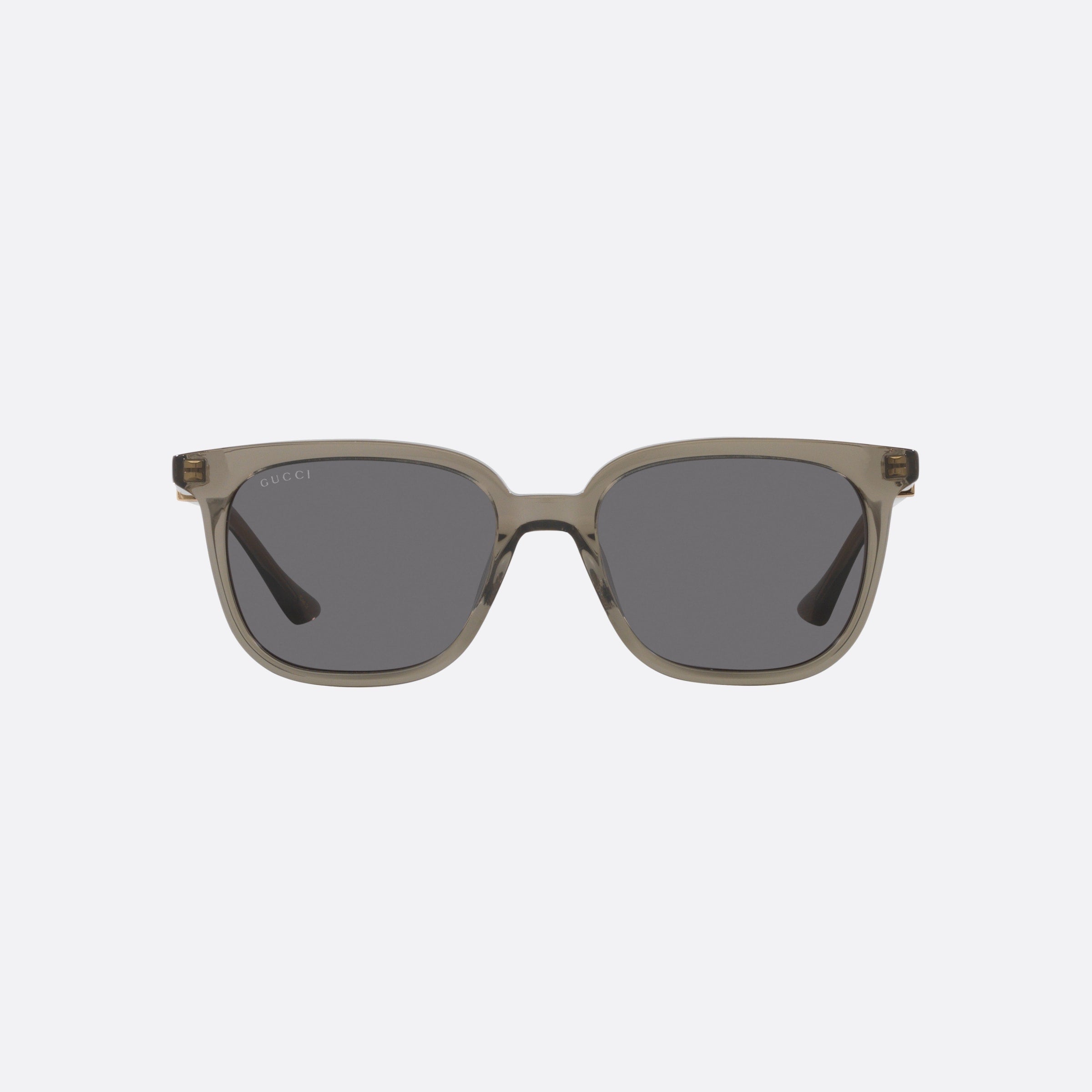 Gucci 54mm Bdg Brown Rectangle Man Sunglasses - Side View