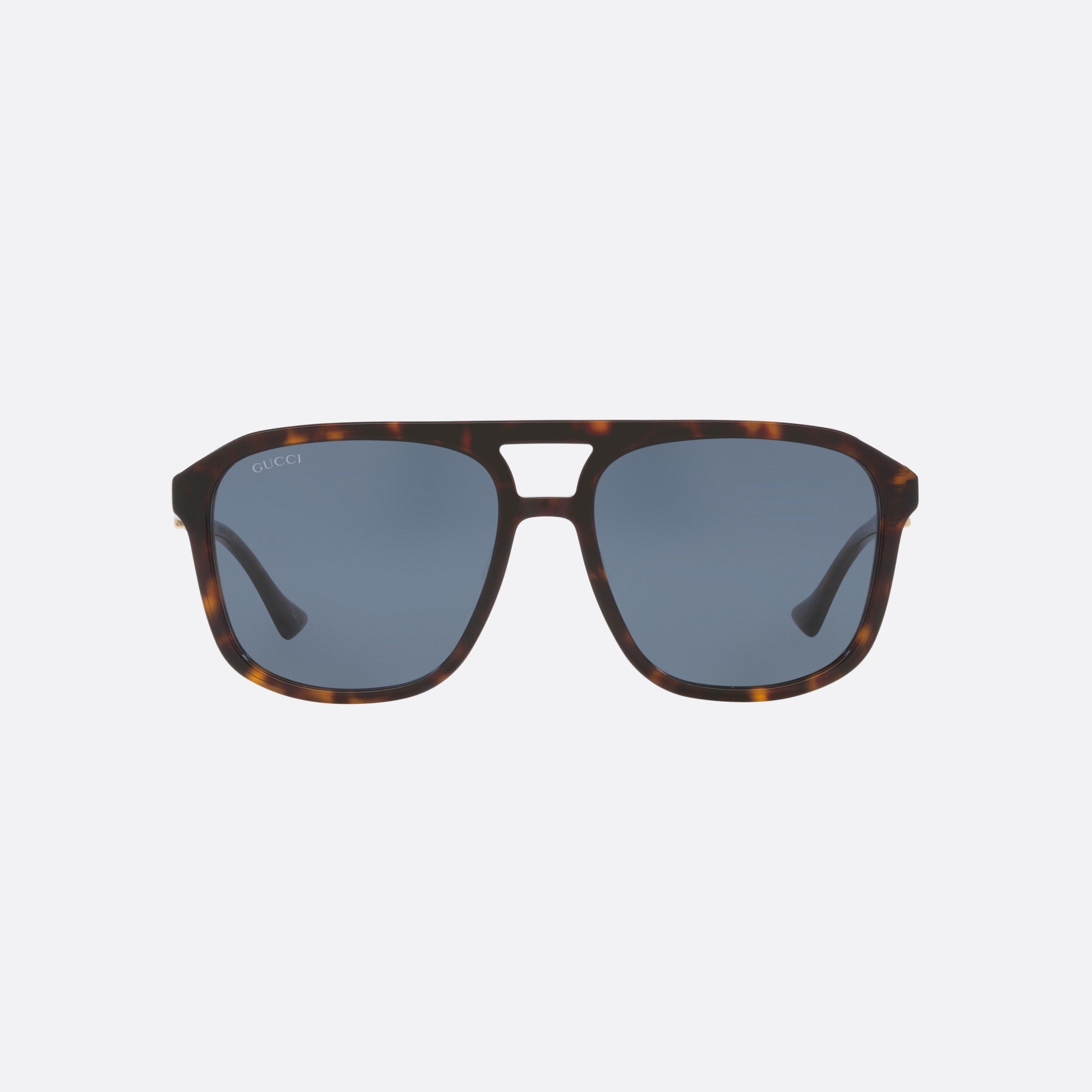 Gucci 57mm Tortoise Pilot Man Sunglasses - Side View