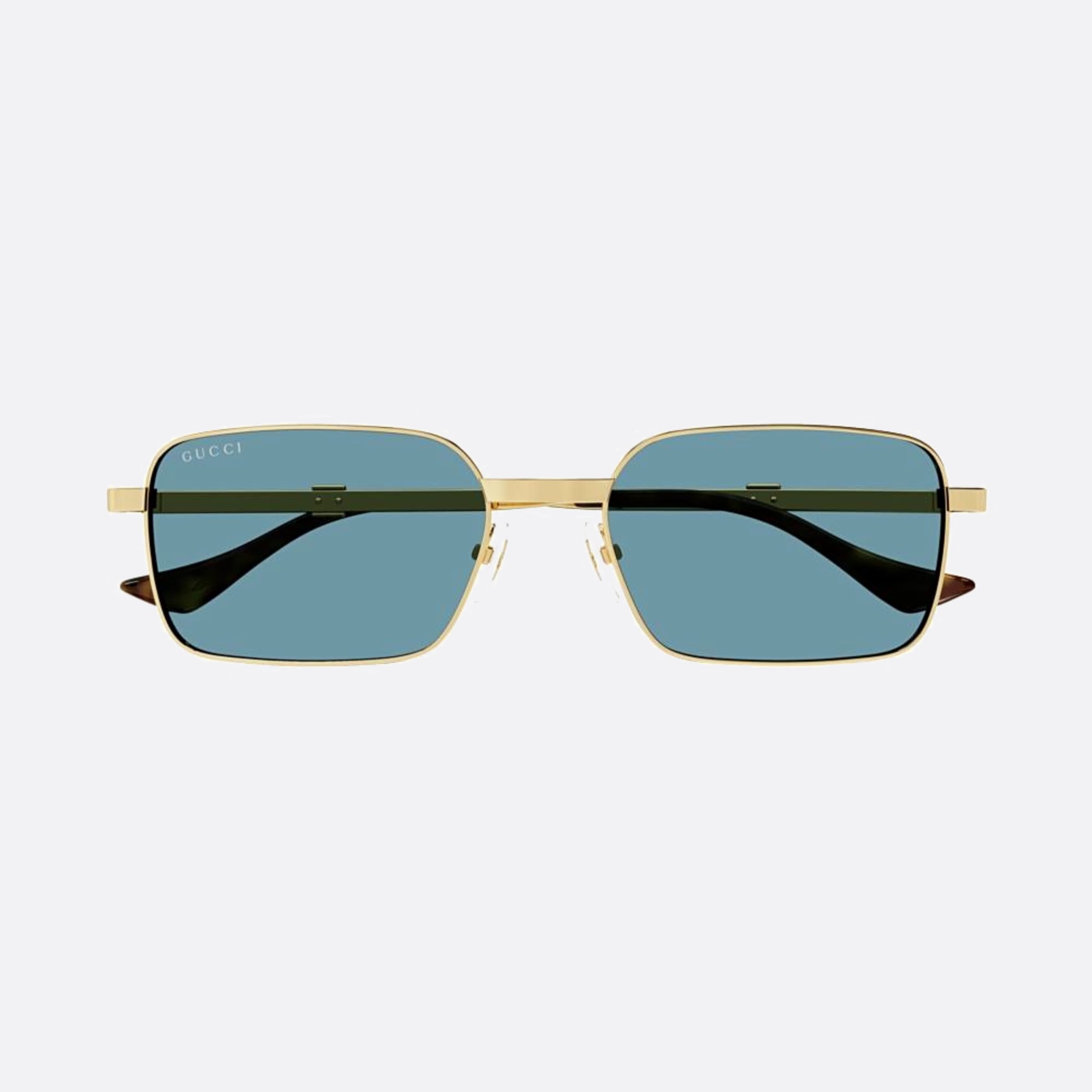 Gucci 56mm Gold Squared Man Sunglasses - Main View