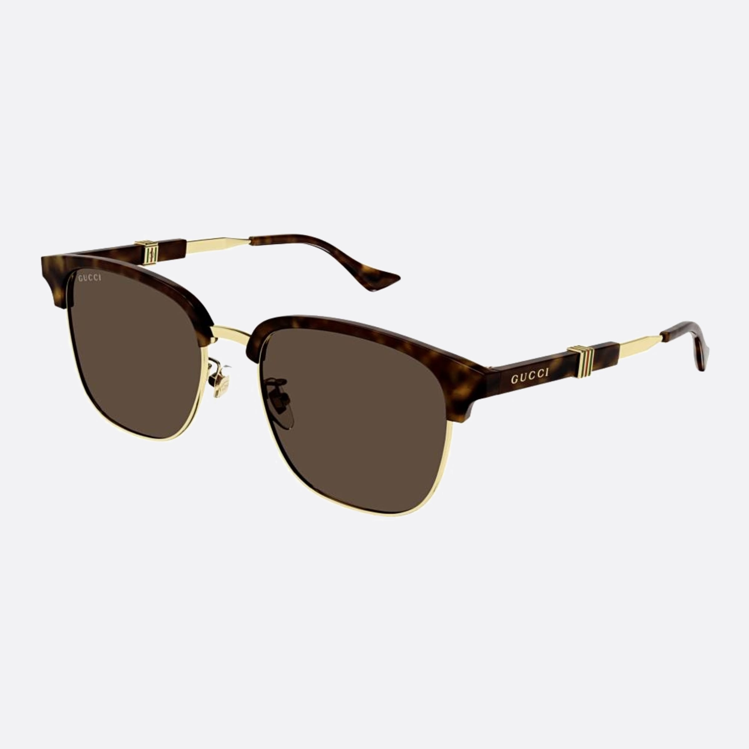 Gucci 55mm Gg1499sk Havana Squared Men Sunglasses - Side View