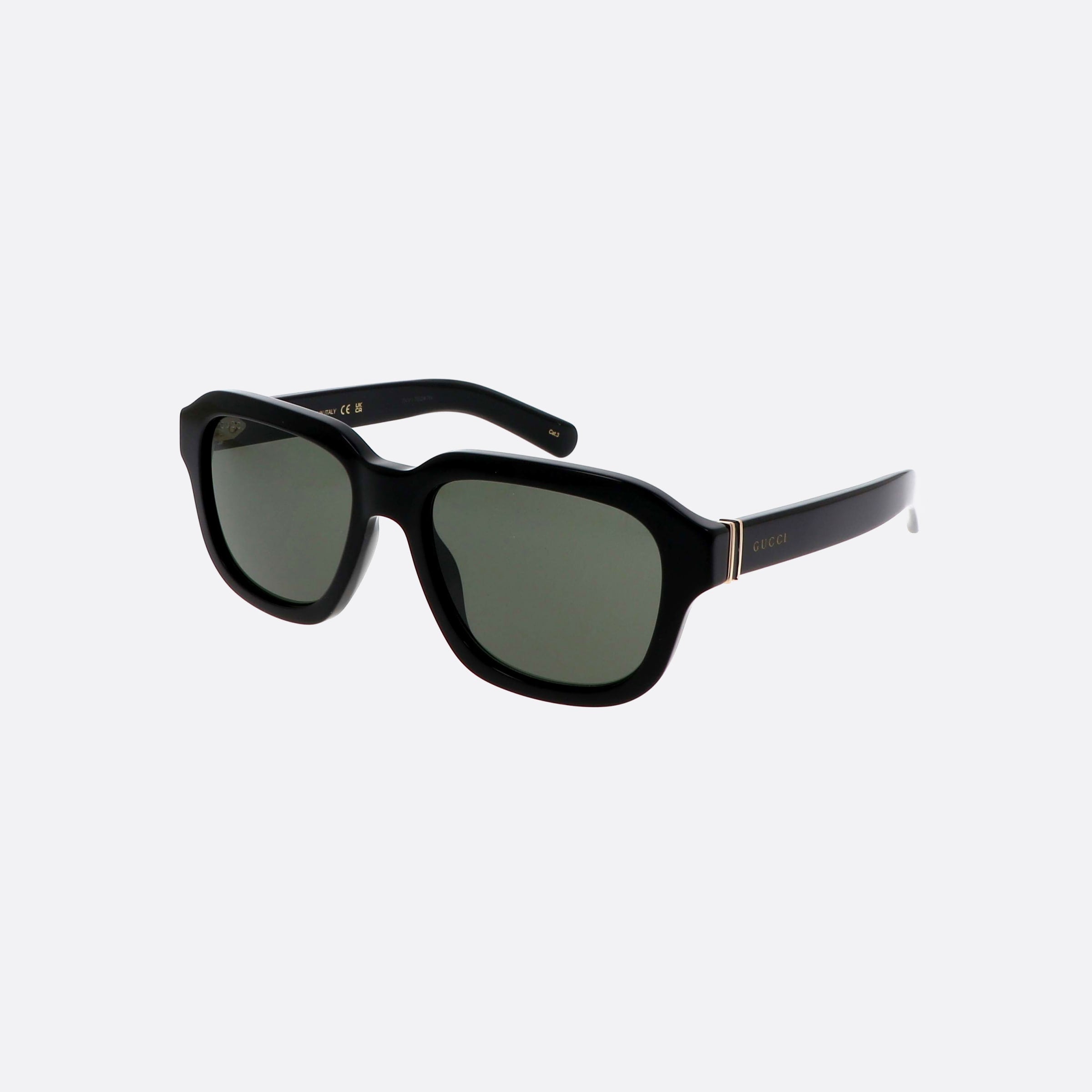 Gucci 55mm Black Squared Man Sunglasses - Main View