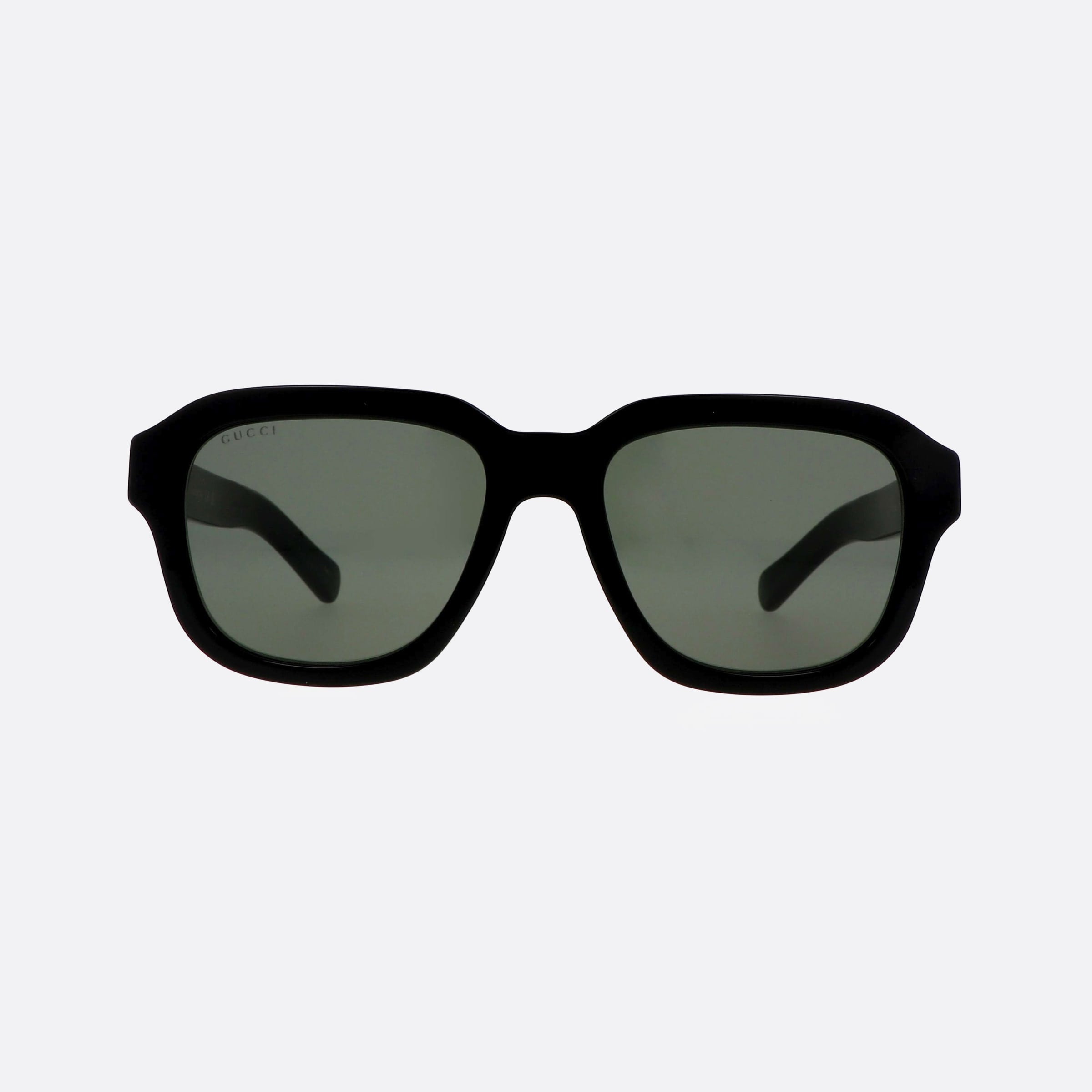 Gucci 55mm Black Squared Man Sunglasses - Side View