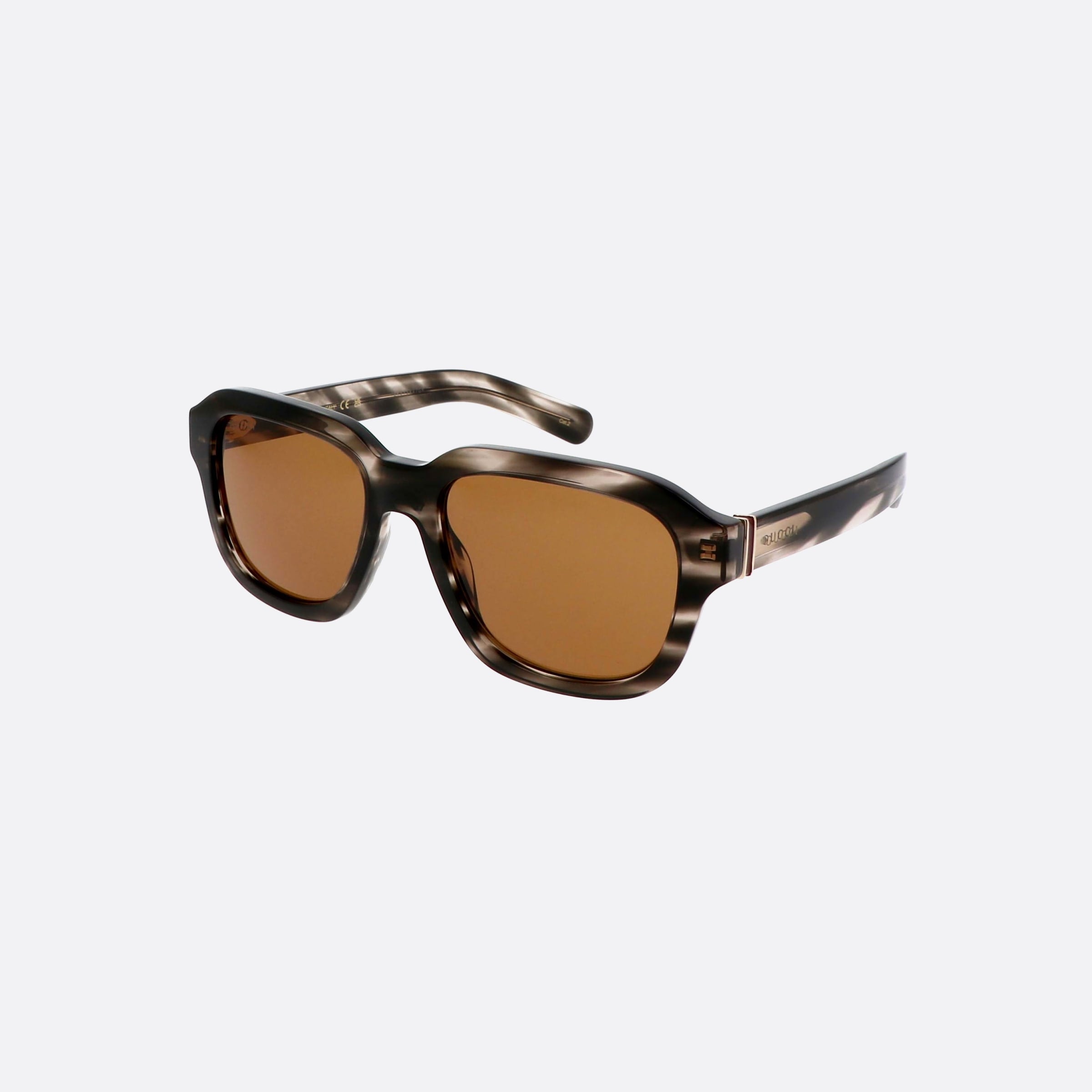 Gucci 55mm Havana Squared Man Sunglasses - Main View