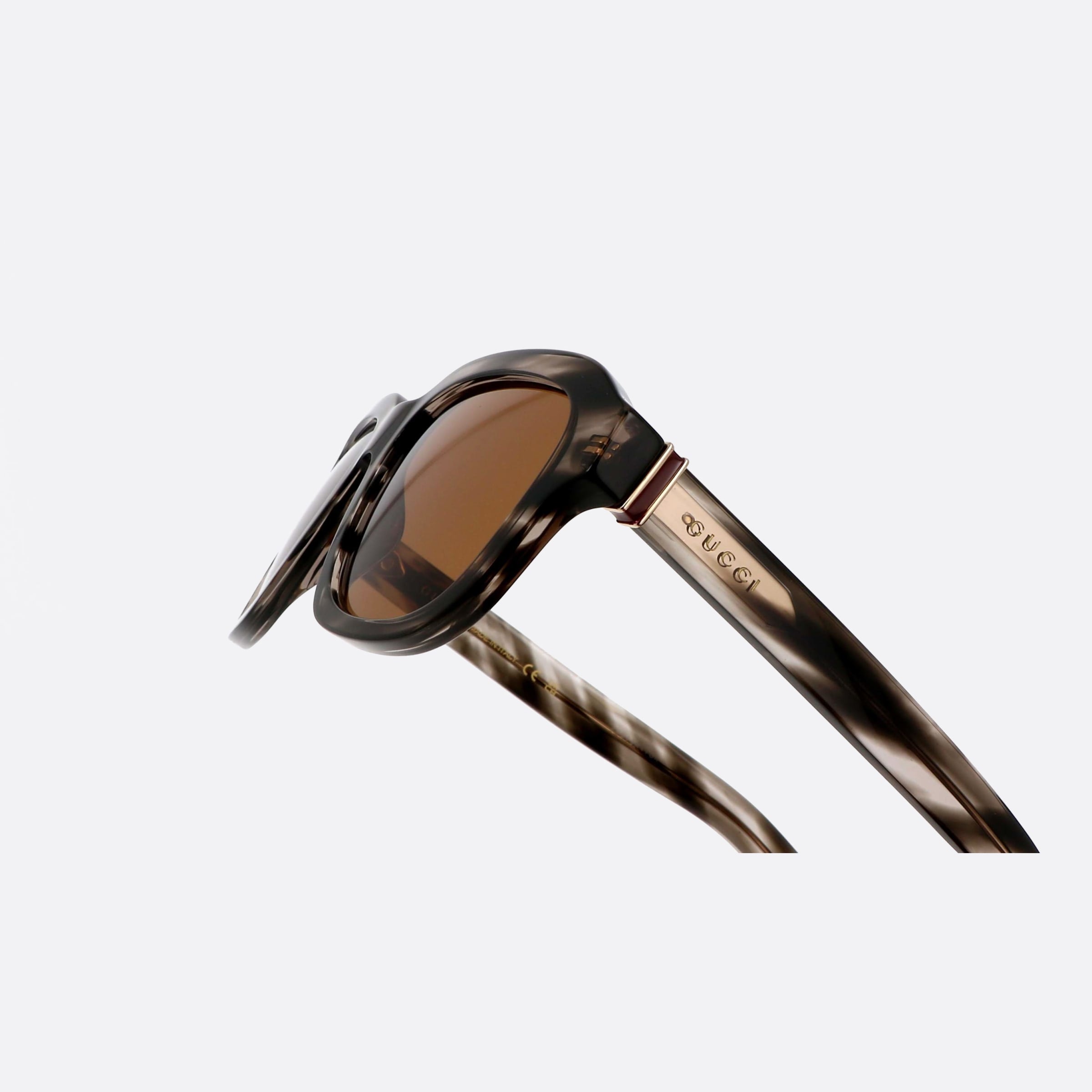 Gucci 55mm Havana Squared Man Sunglasses - Lifestyle Shot