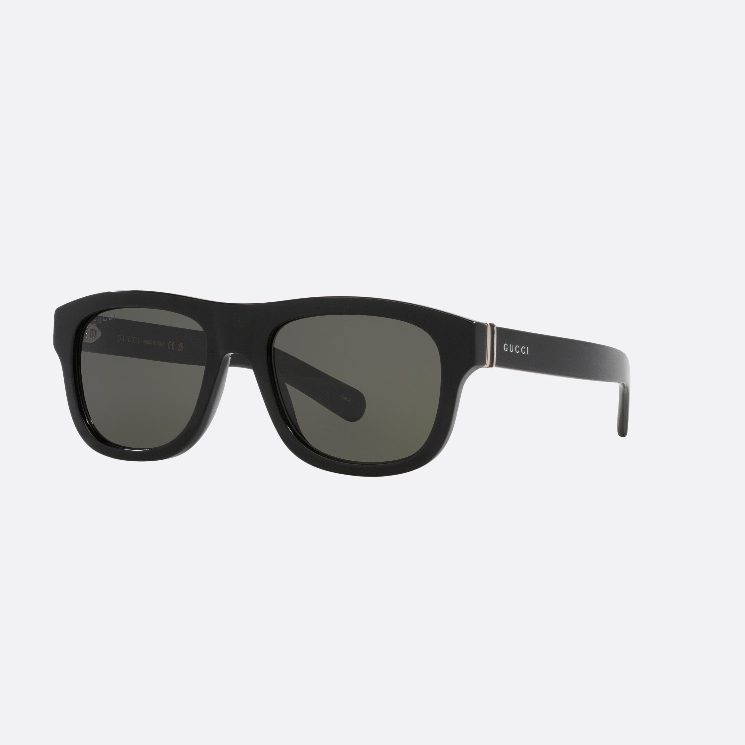 Gucci 54mm Black Round Man Sunglasses - Main View