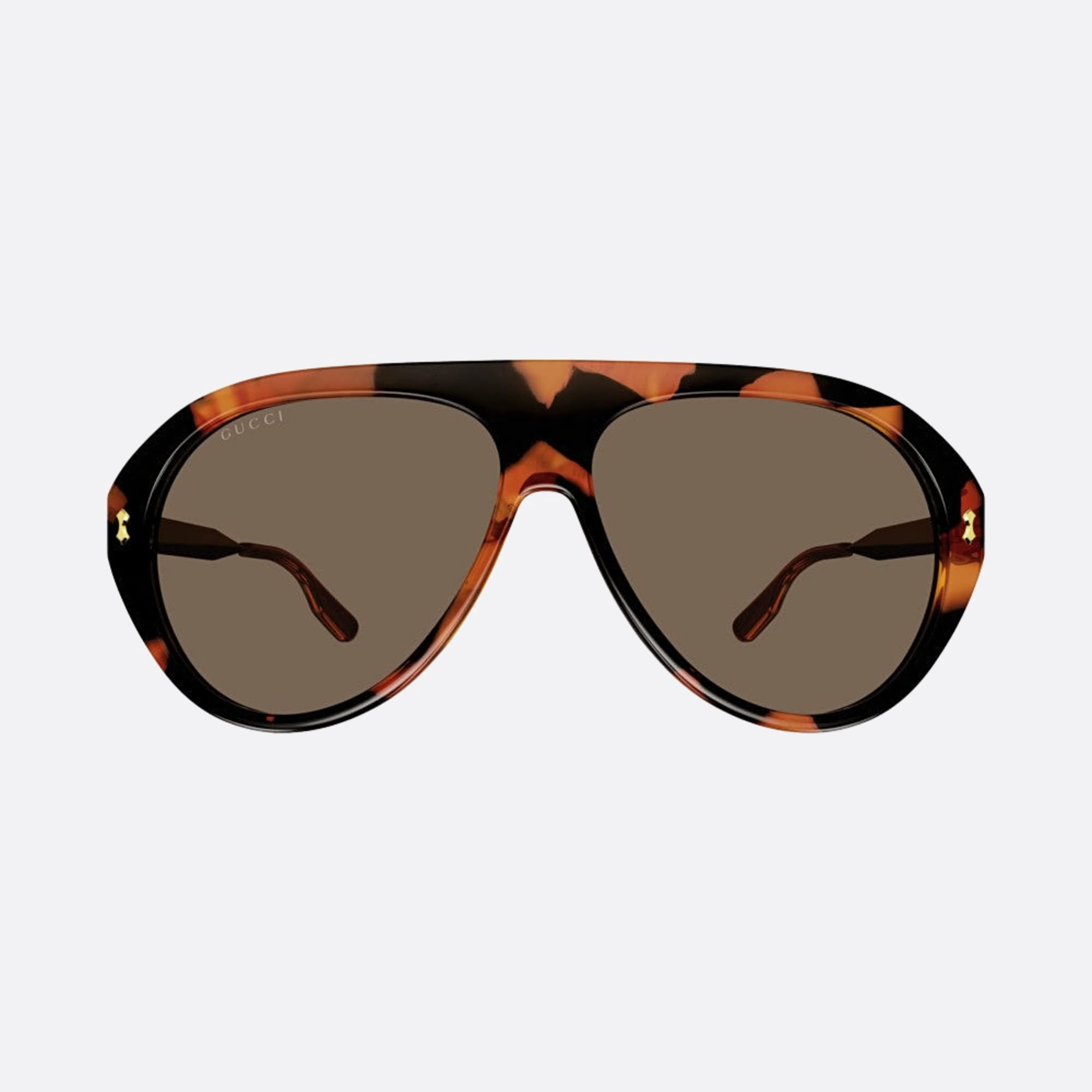 Gucci 61mm Havana Pilot Man Sunglasses - Detail View