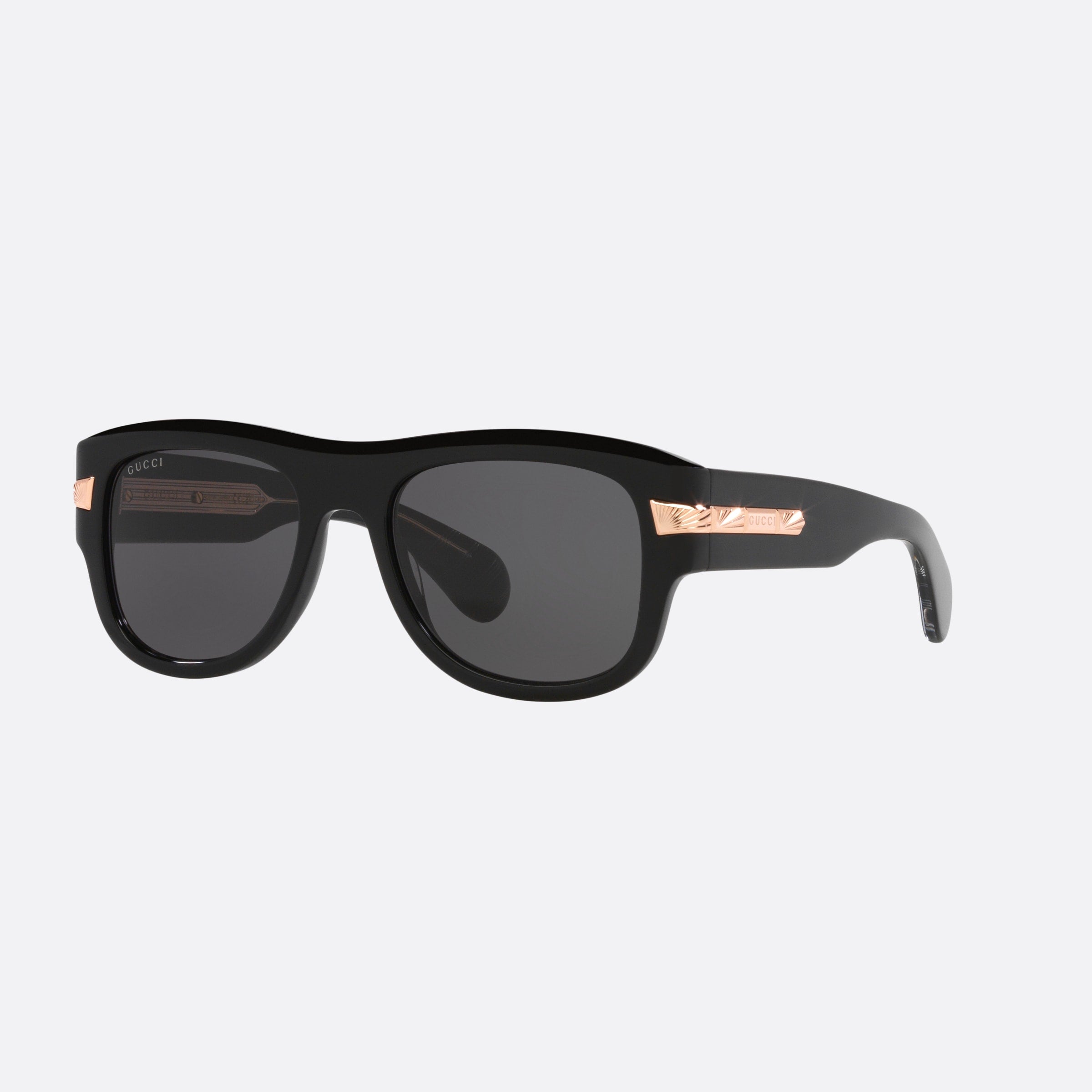 Gucci 54mm Black Rectangle Man Sunglasses - Main View