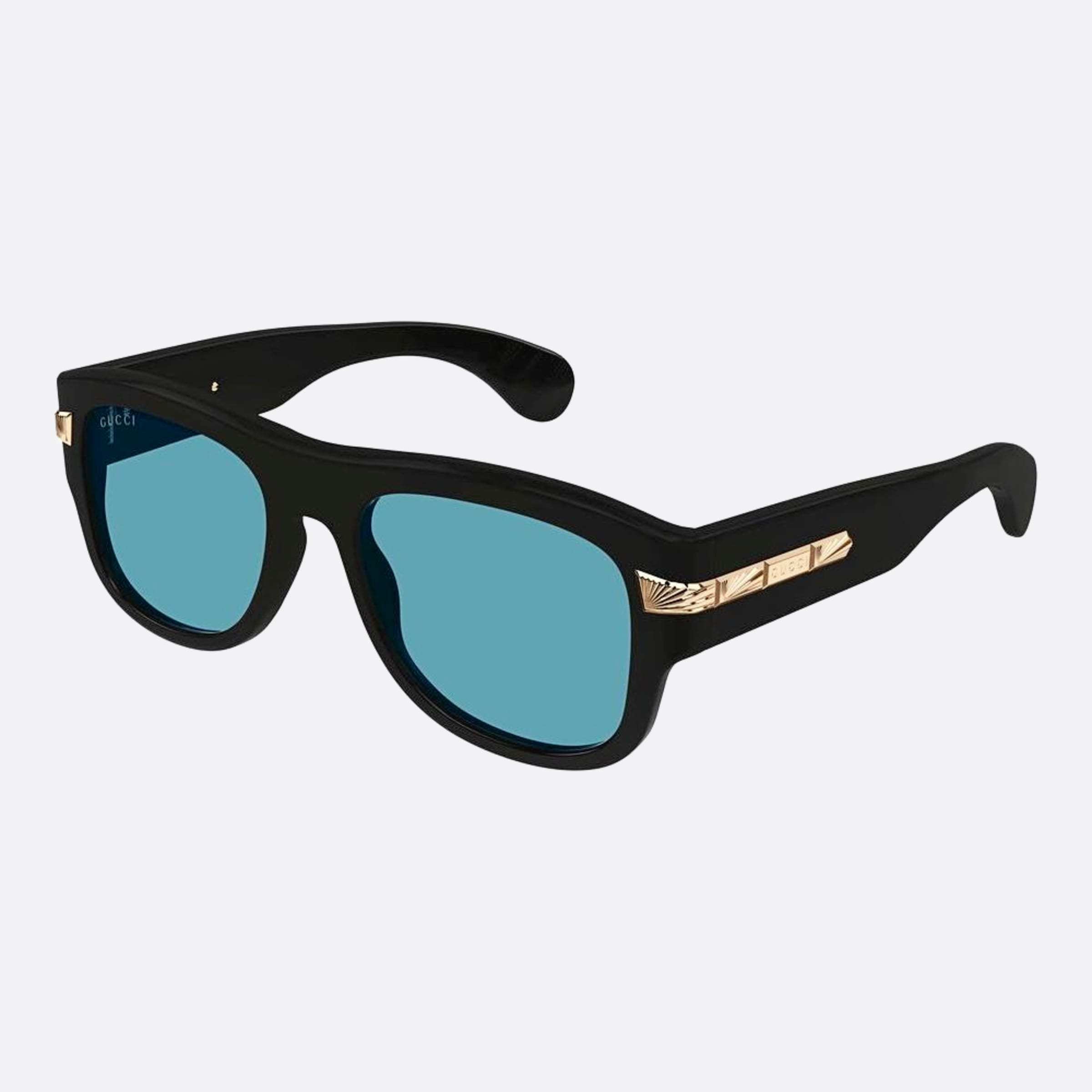 Gucci 54mm Gba Gold Squared Man Sunglasses - Side View