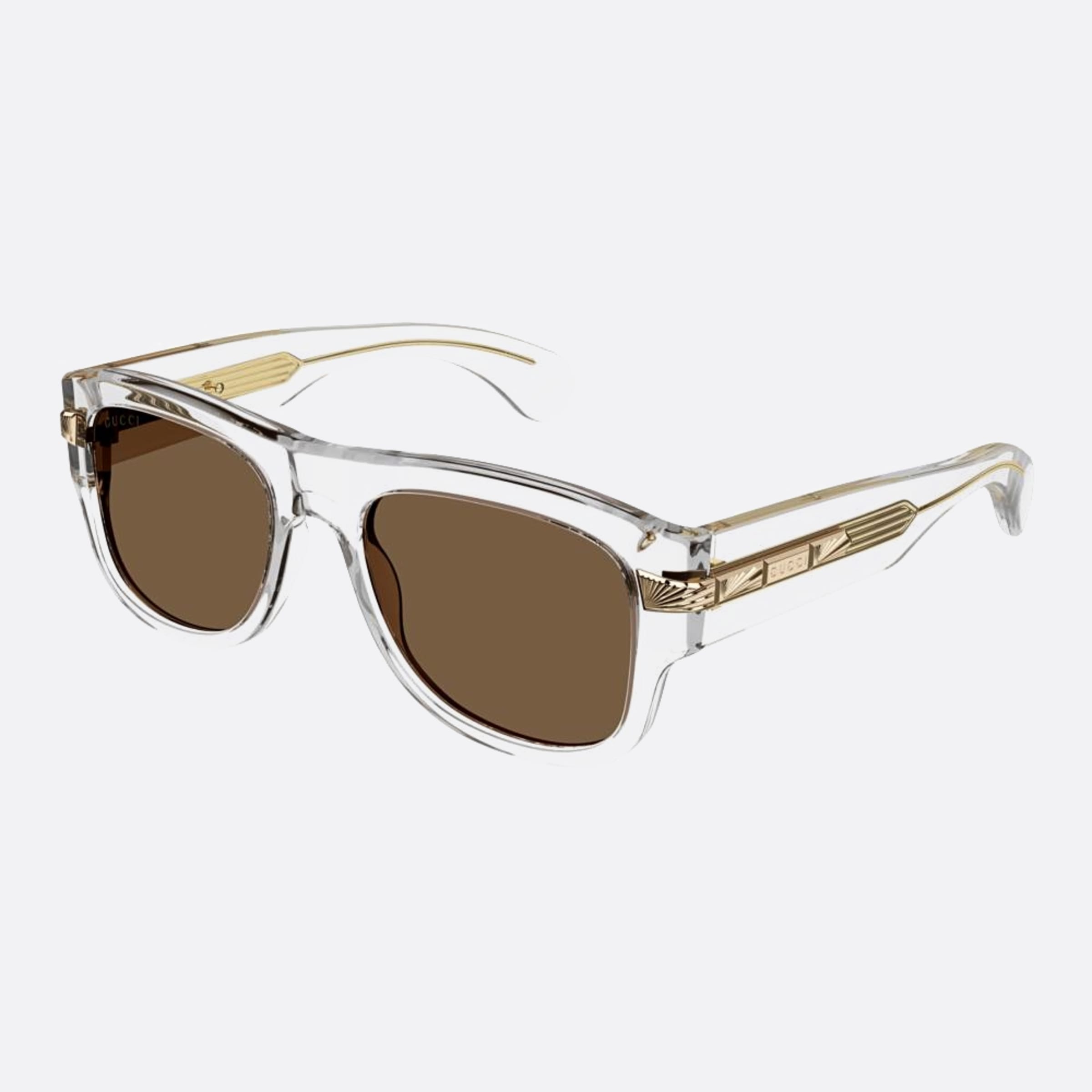 Gucci 54mm Tbr Transparent Squared Man Sunglasses - Side View