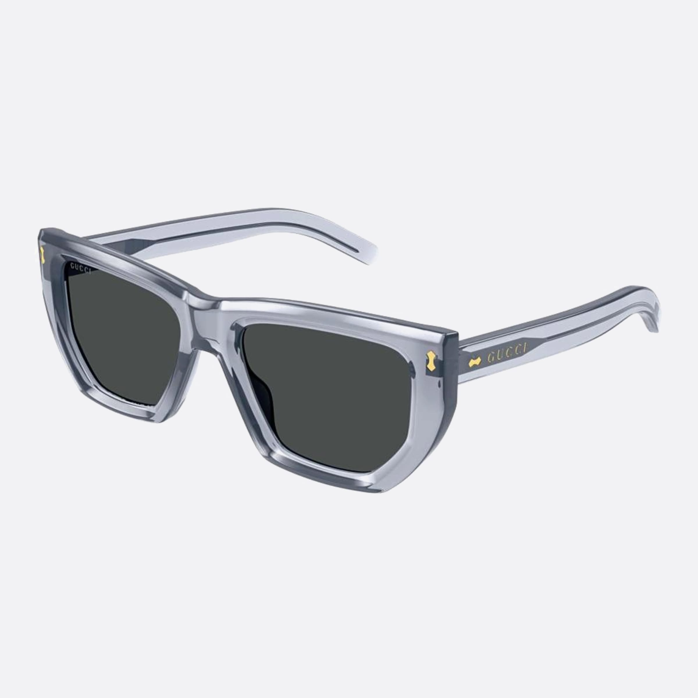 Gucci 53mm Gfe Grey Geometric Woman Sunglasses - Side View