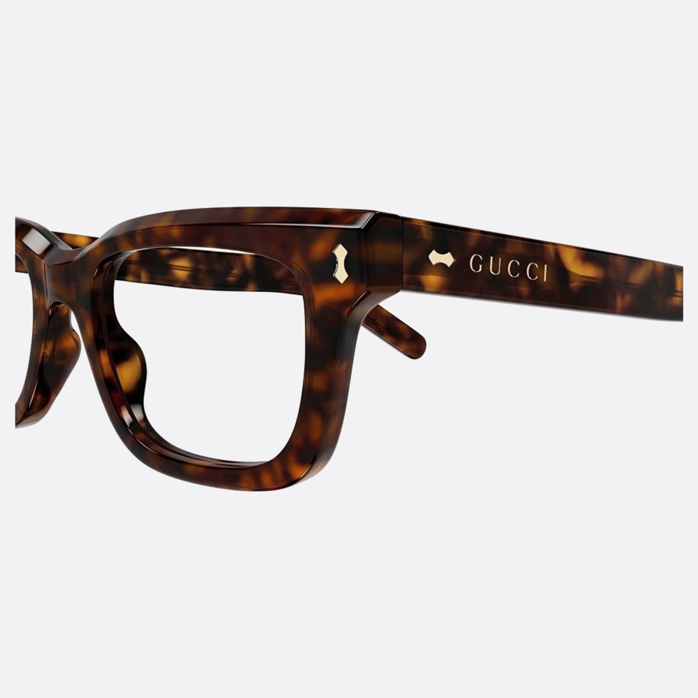 Gucci 51mm Havana Squared Woman Eyeglasses - Lifestyle Shot
