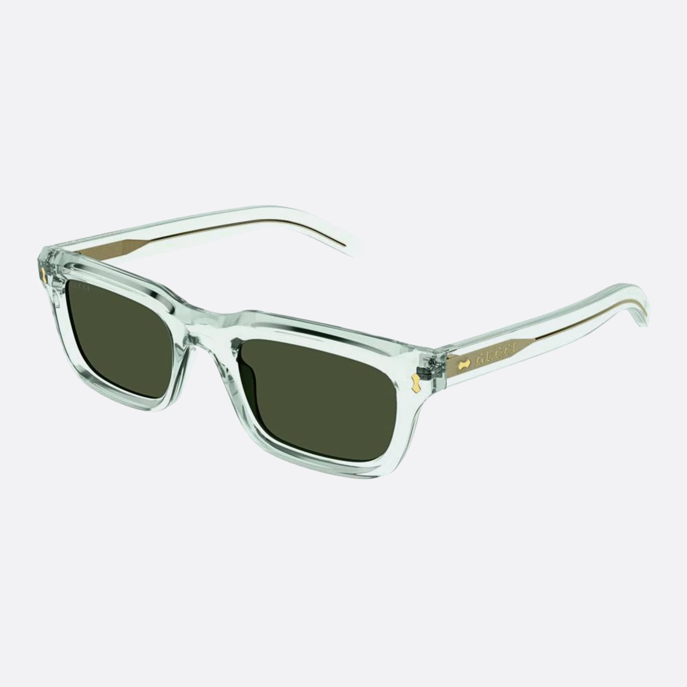 Gucci 51mm Gth Green Squared Man Sunglasses - Side View