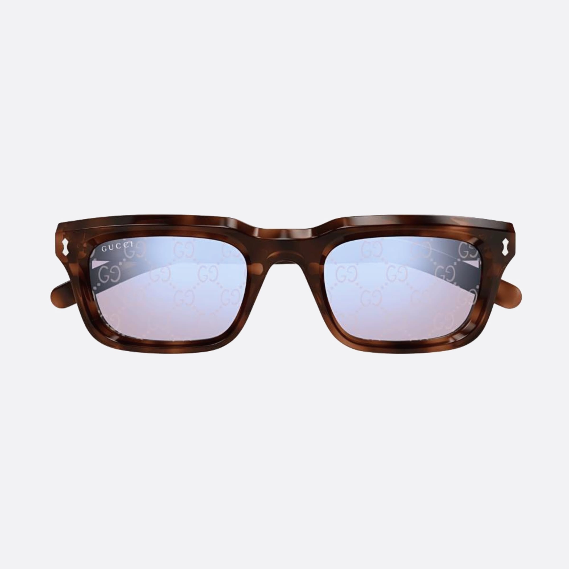 Gucci 51mm Havana Squared Man Sunglasses - Main View