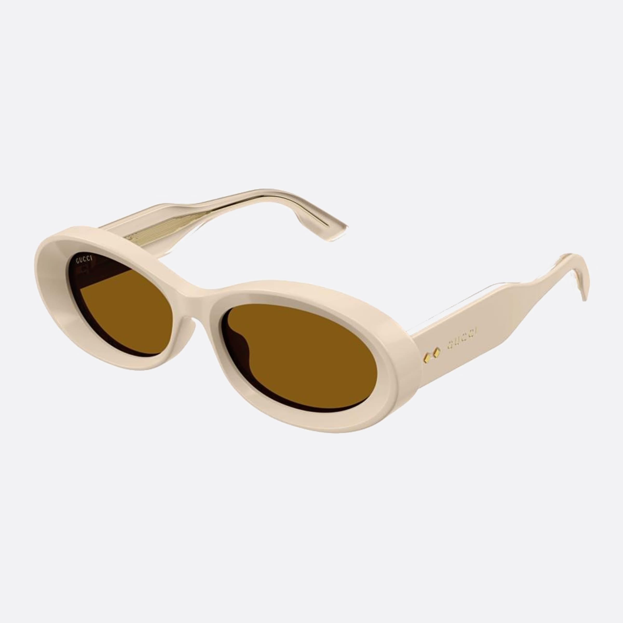 Gucci 54mm Beb Brown Oval Woman Sunglasses - Side View
