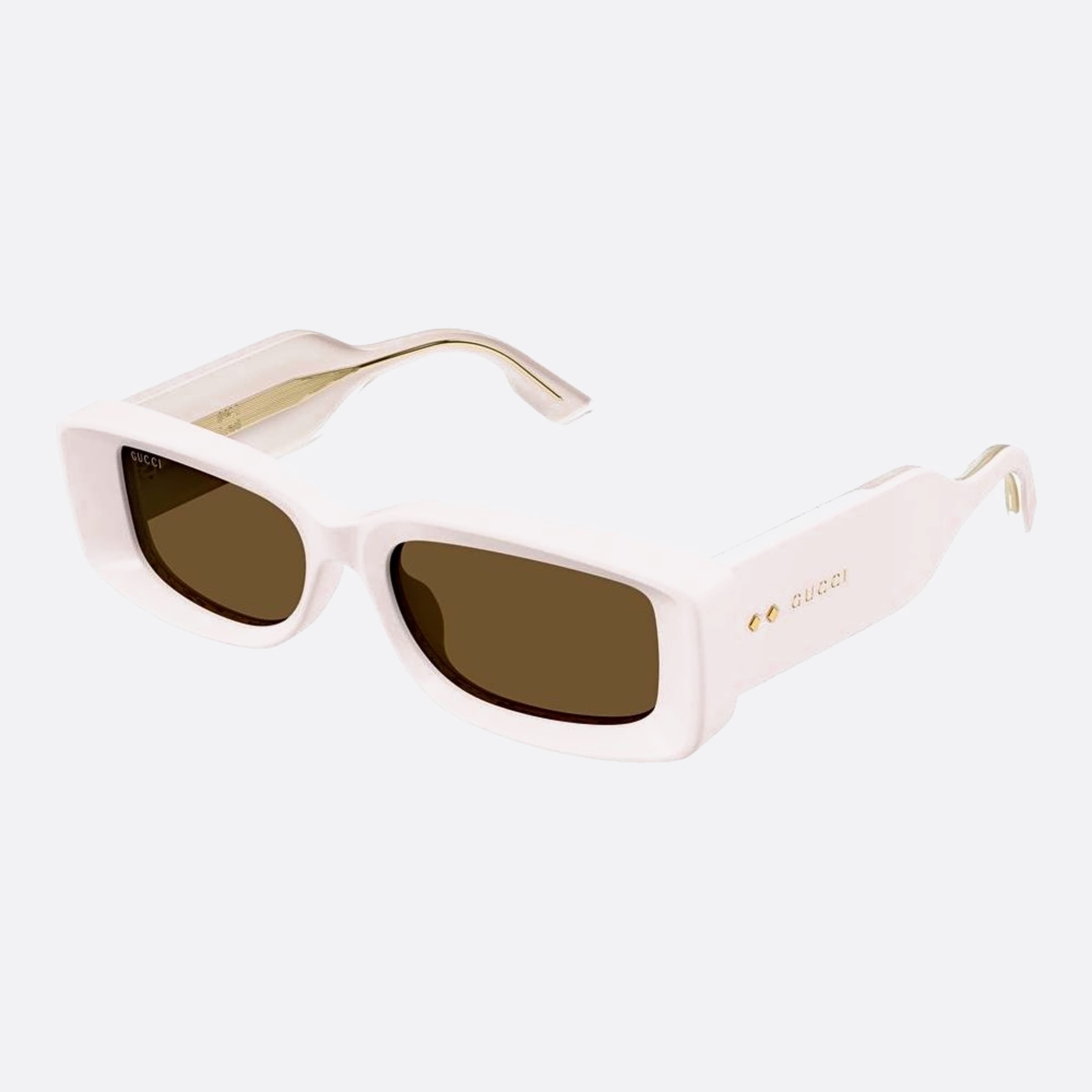 Gucci 53mm Nbb Pink Squared Woman Sunglasses - Side View