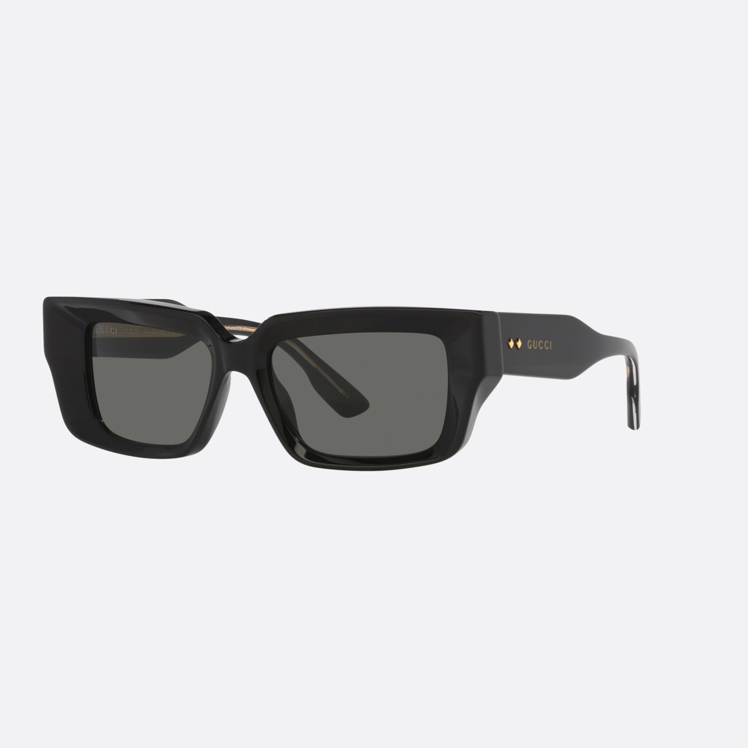 Gucci 54mm Black Rectangular Unisex Sunglasses - Main View