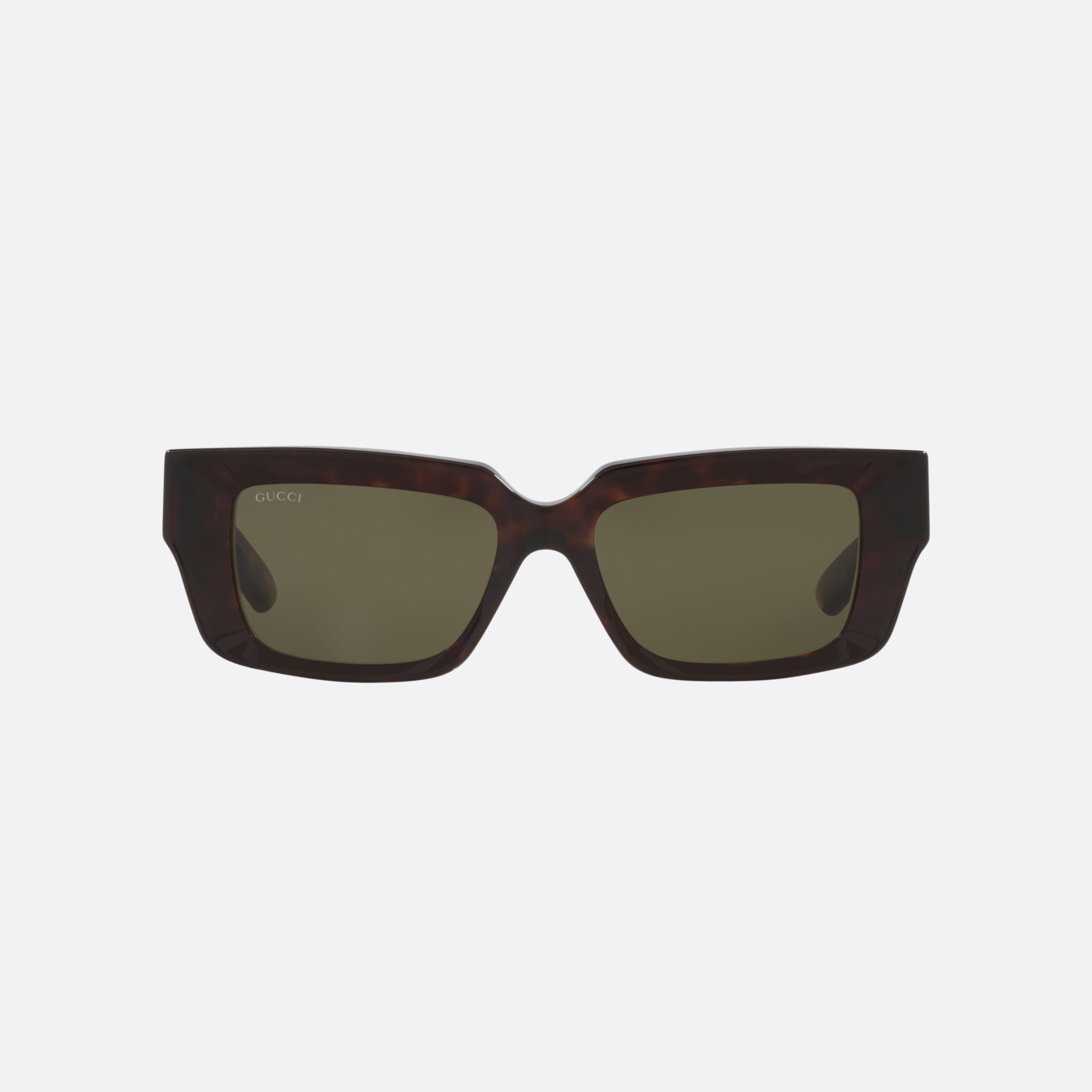 Gucci 54mm Tortoiseshell Rectangular Unisex Sunglasses - Lifestyle Shot