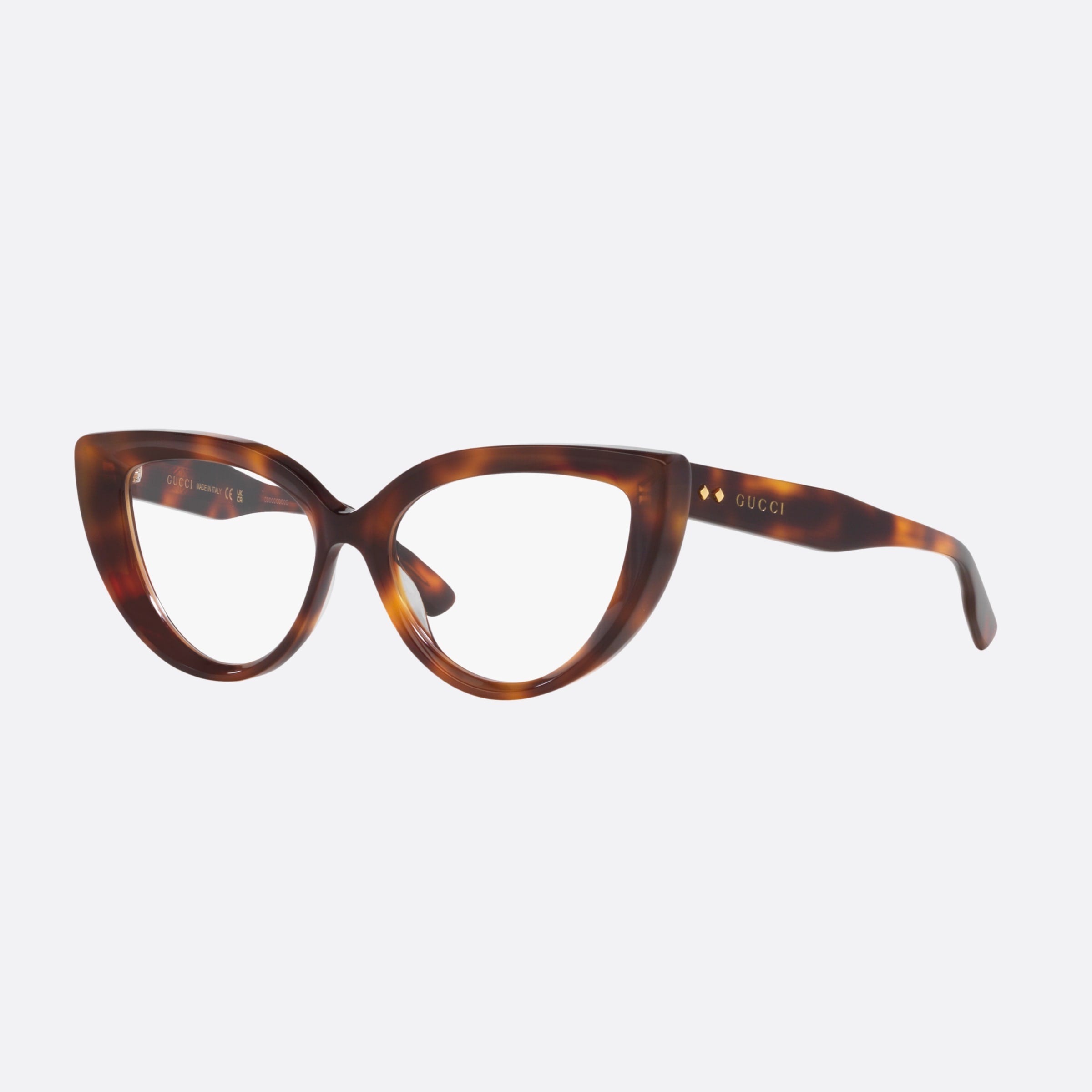 Gucci 52mm Havana Cat Eye Woman Eyeglasses - Main View