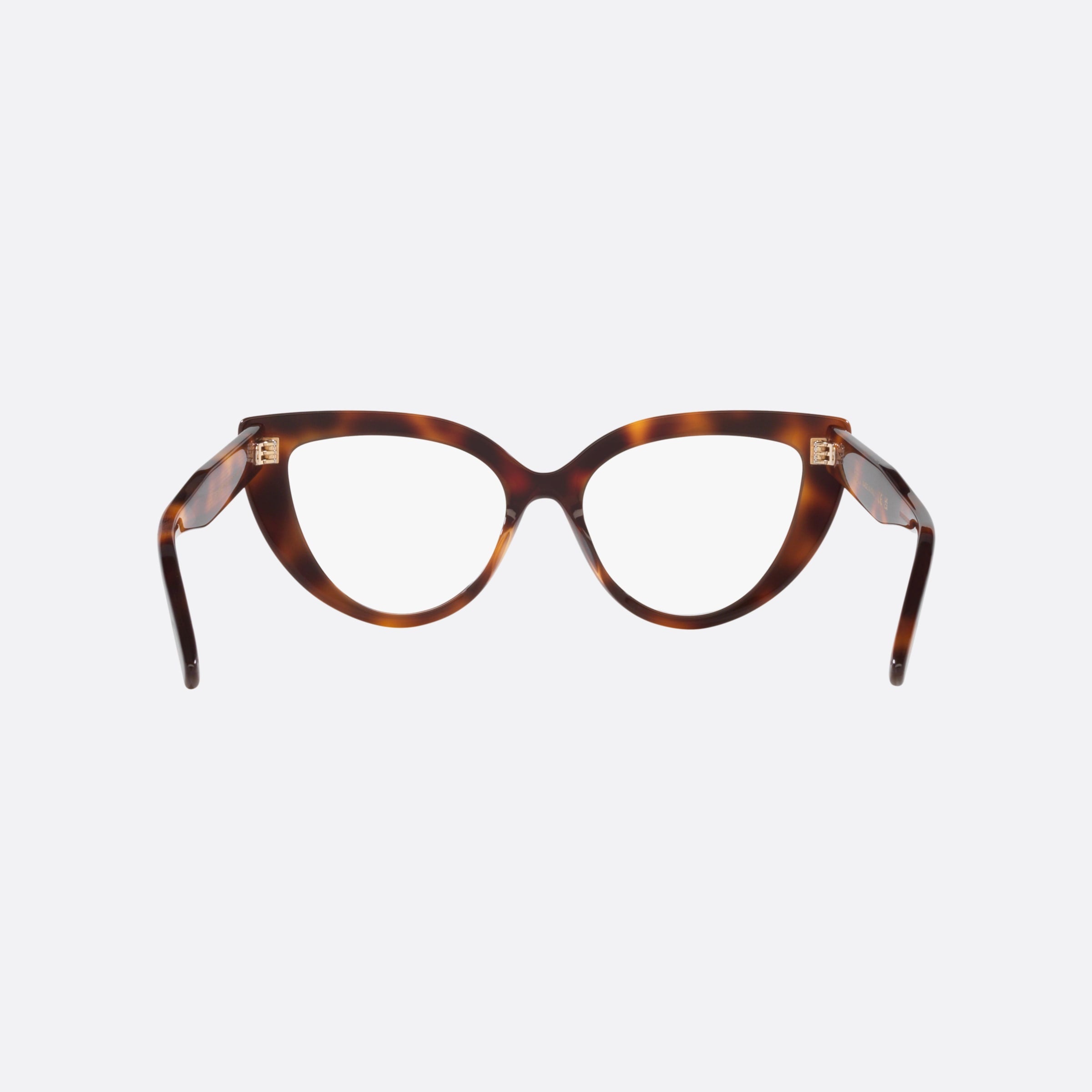 Gucci 52mm Havana Cat Eye Woman Eyeglasses - Side View