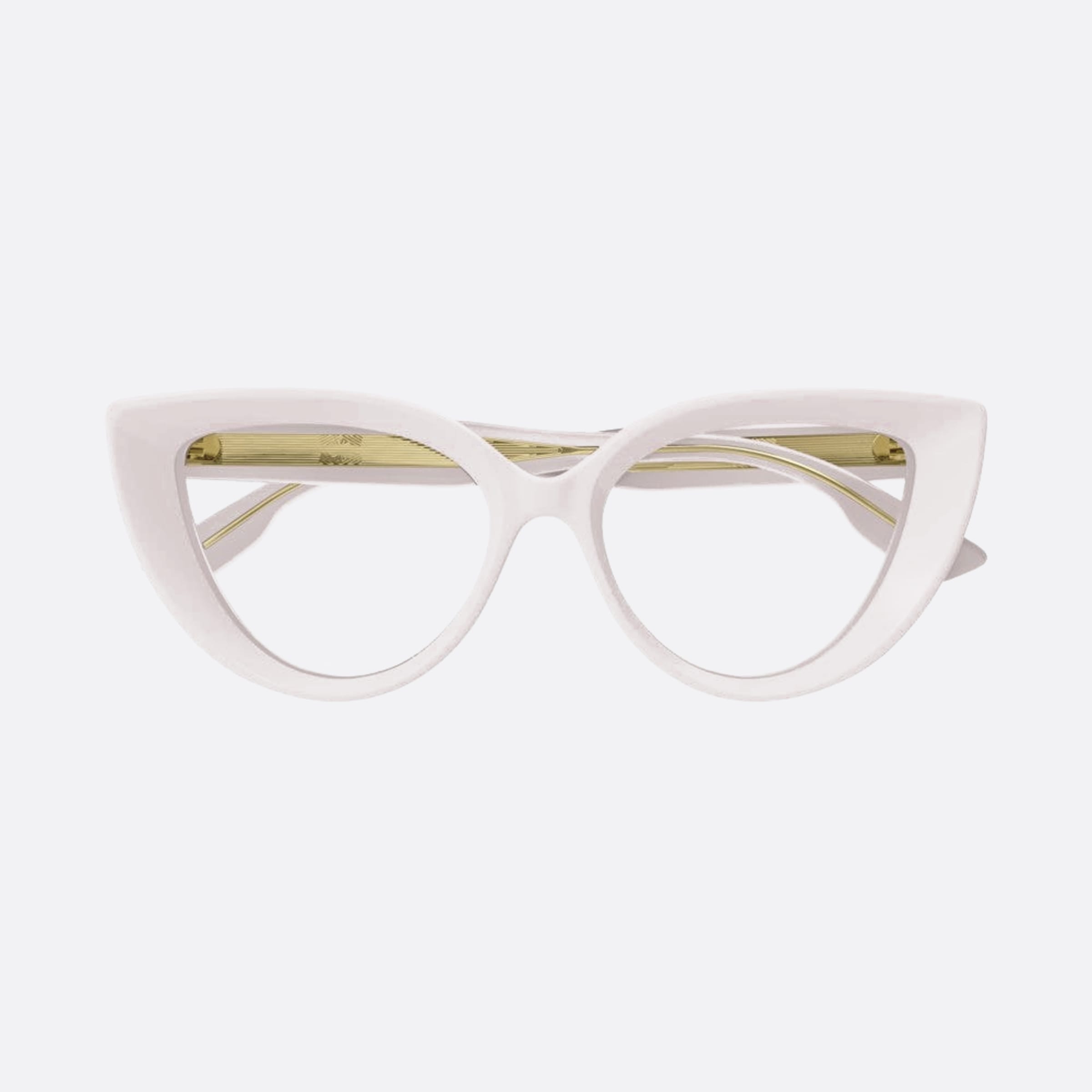 Gucci 52mm White Cat Eye Woman Eyeglasses - Detail View
