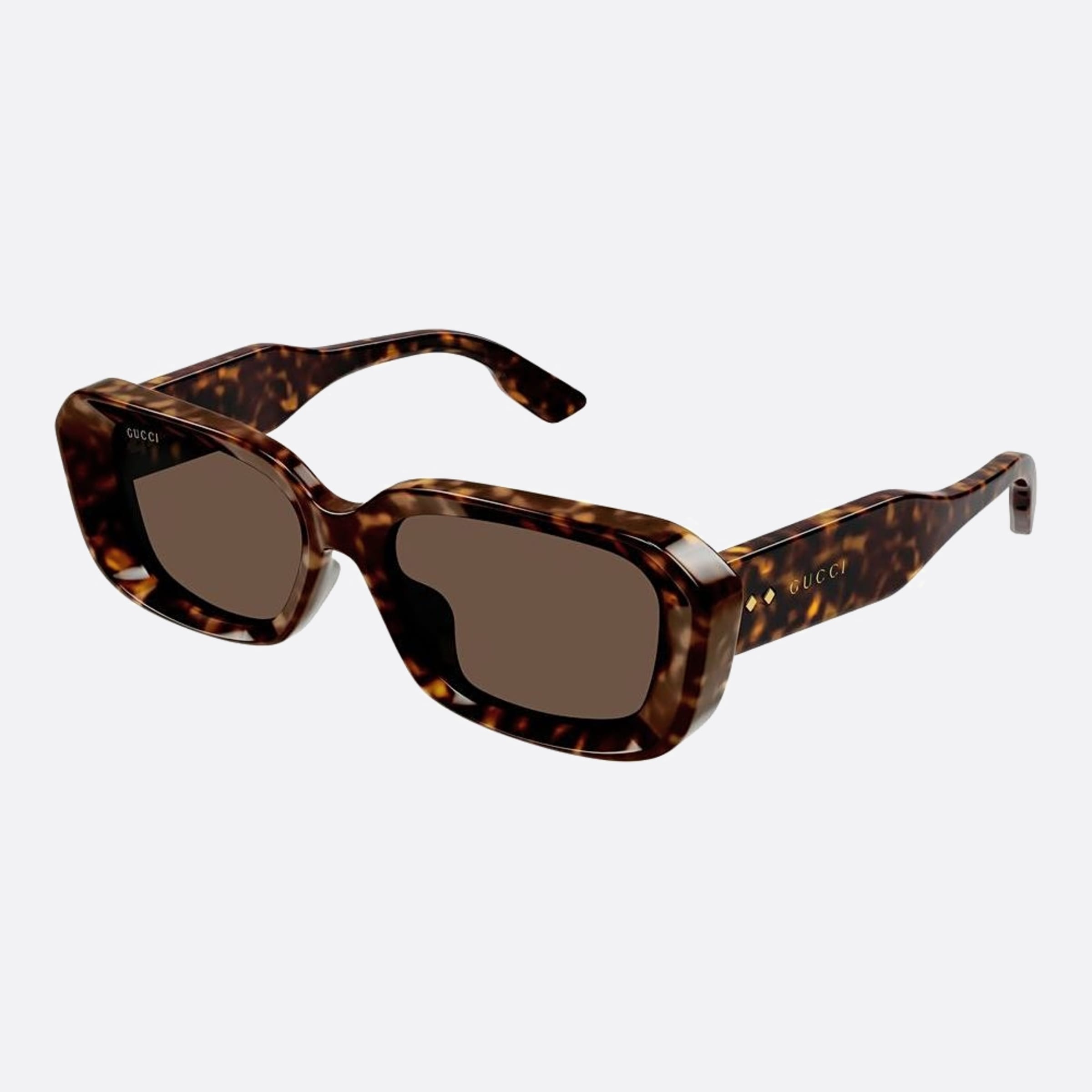 Gucci 54mm Gg1531sk Asq Havana Squared Woman Sunglasses - Side View