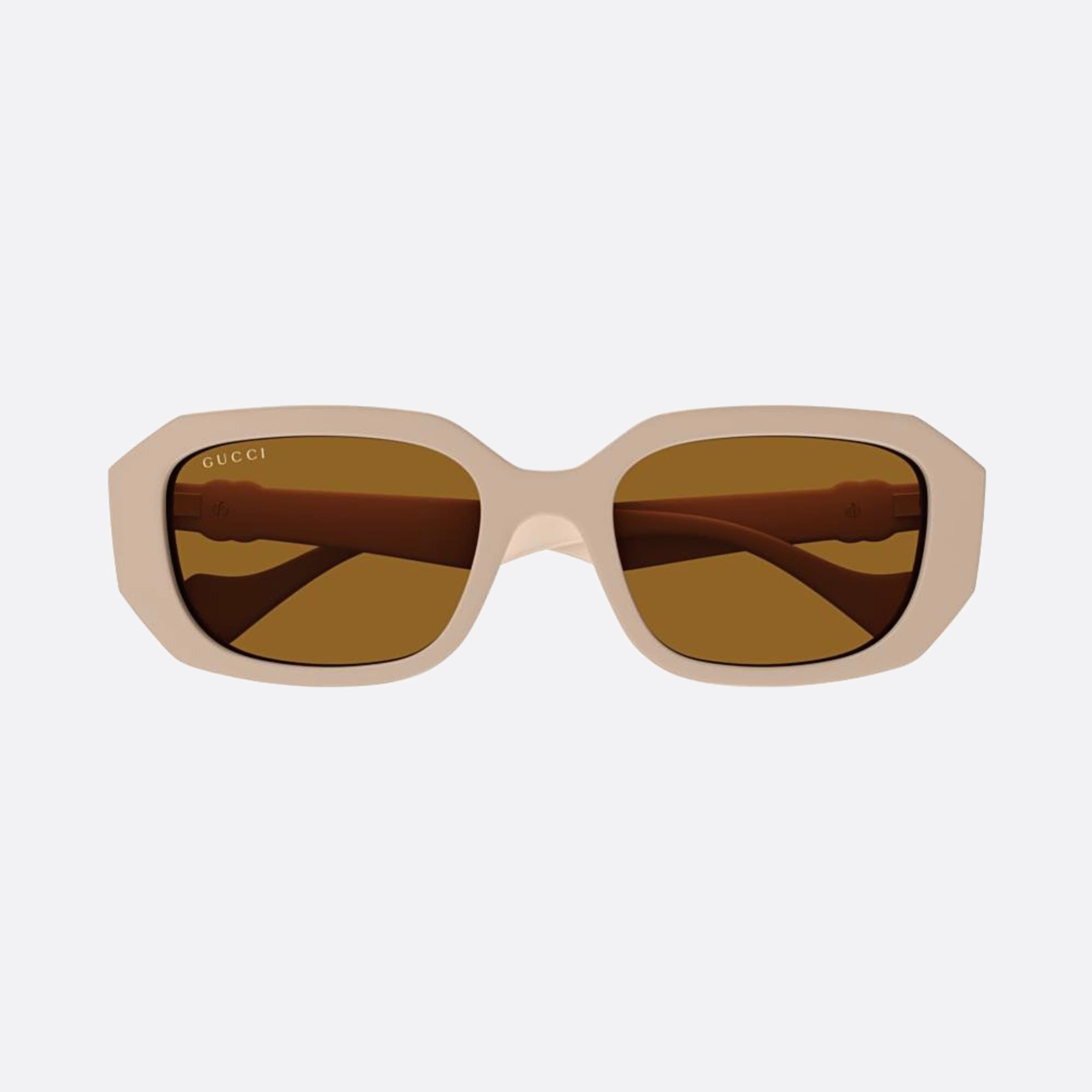 Gucci 54mm Nbr Brown Squared Woman Sunglasses - Main View