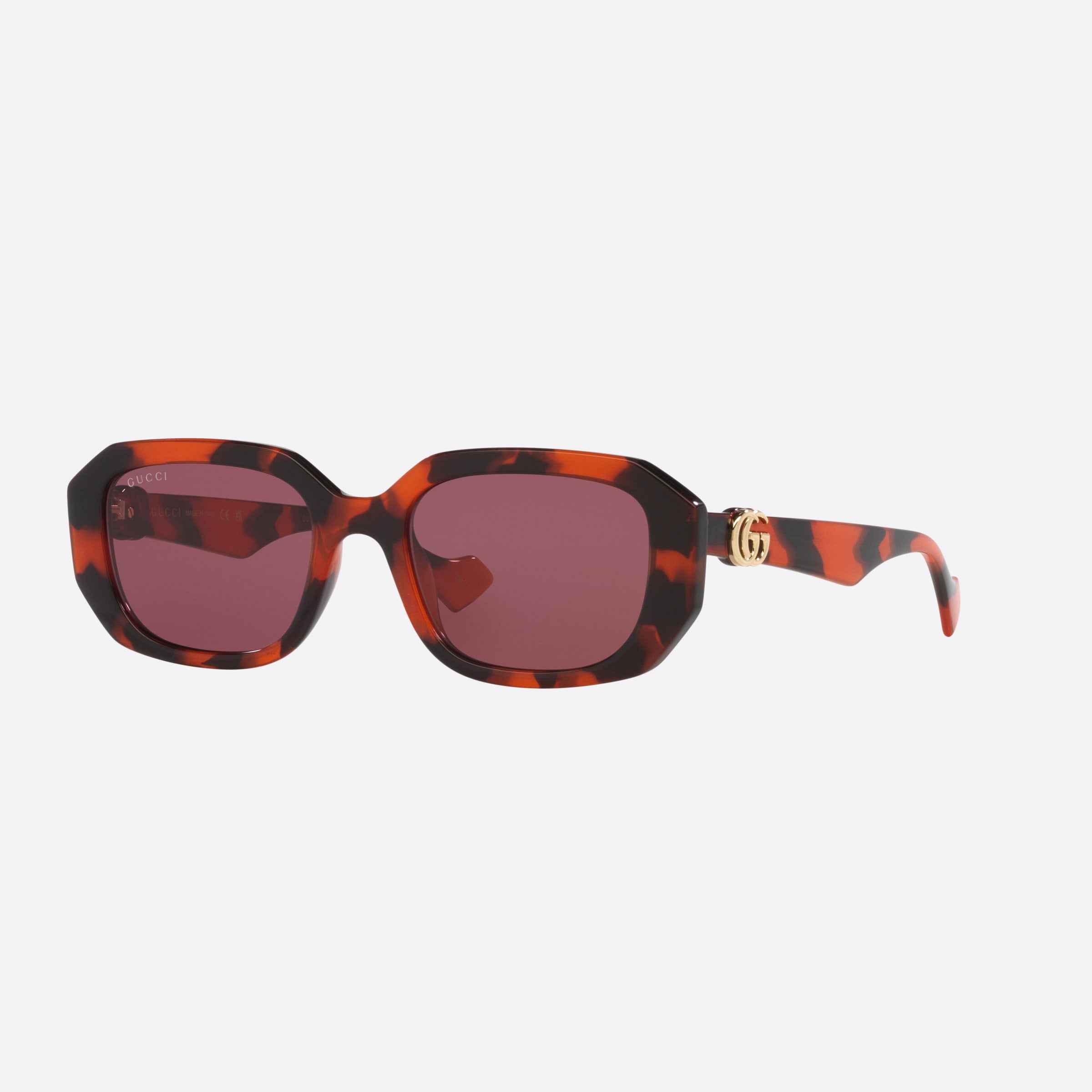 Gucci 54mm Orange Rectangle Woman Sunglasses - Main View