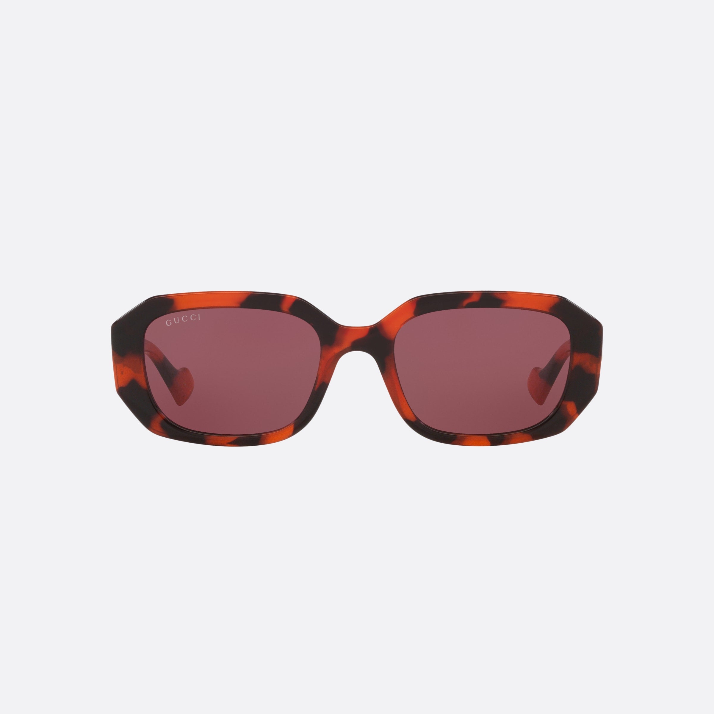 Gucci 54mm Orange Rectangle Woman Sunglasses - Side View