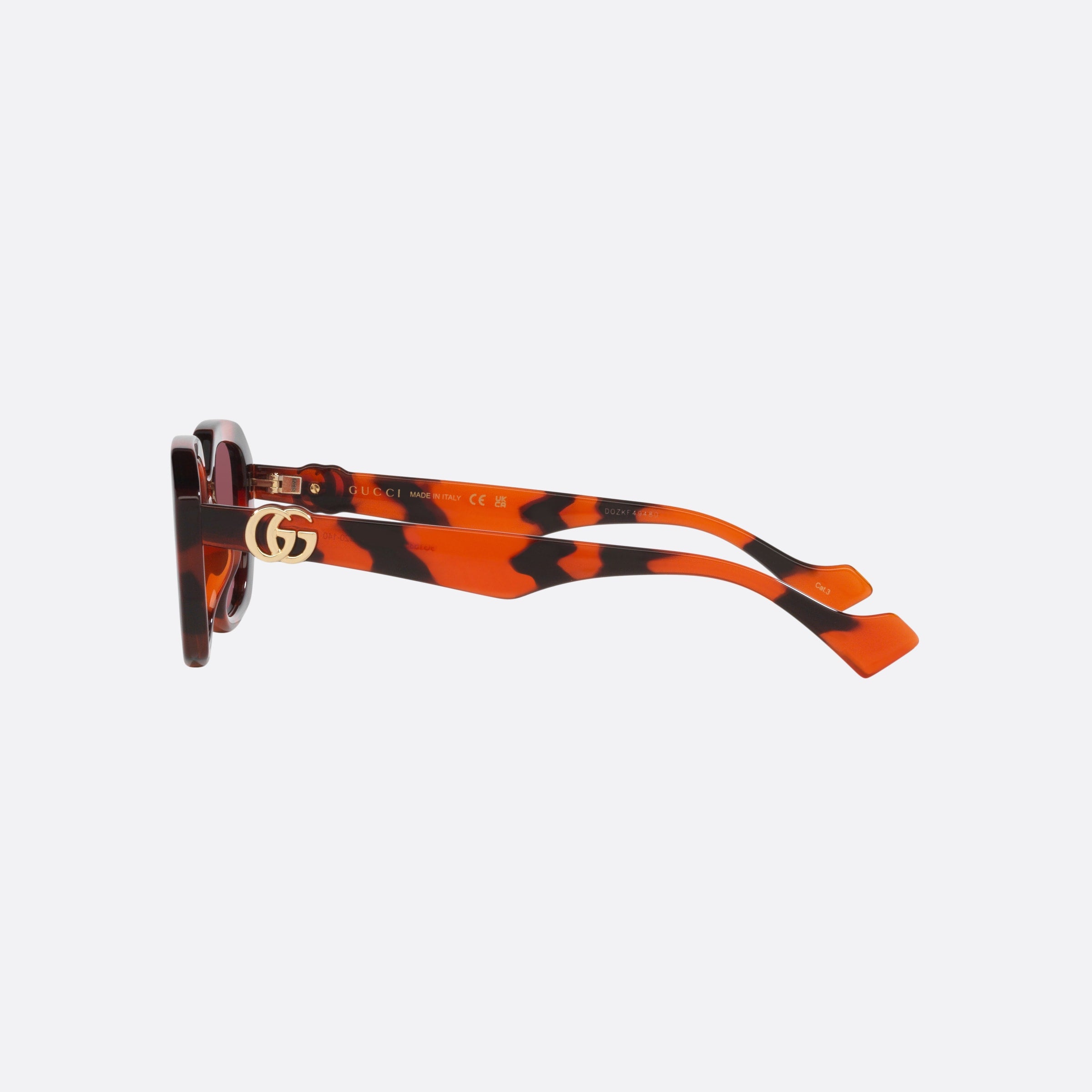 Gucci 54mm Orange Rectangle Woman Sunglasses - Detail View