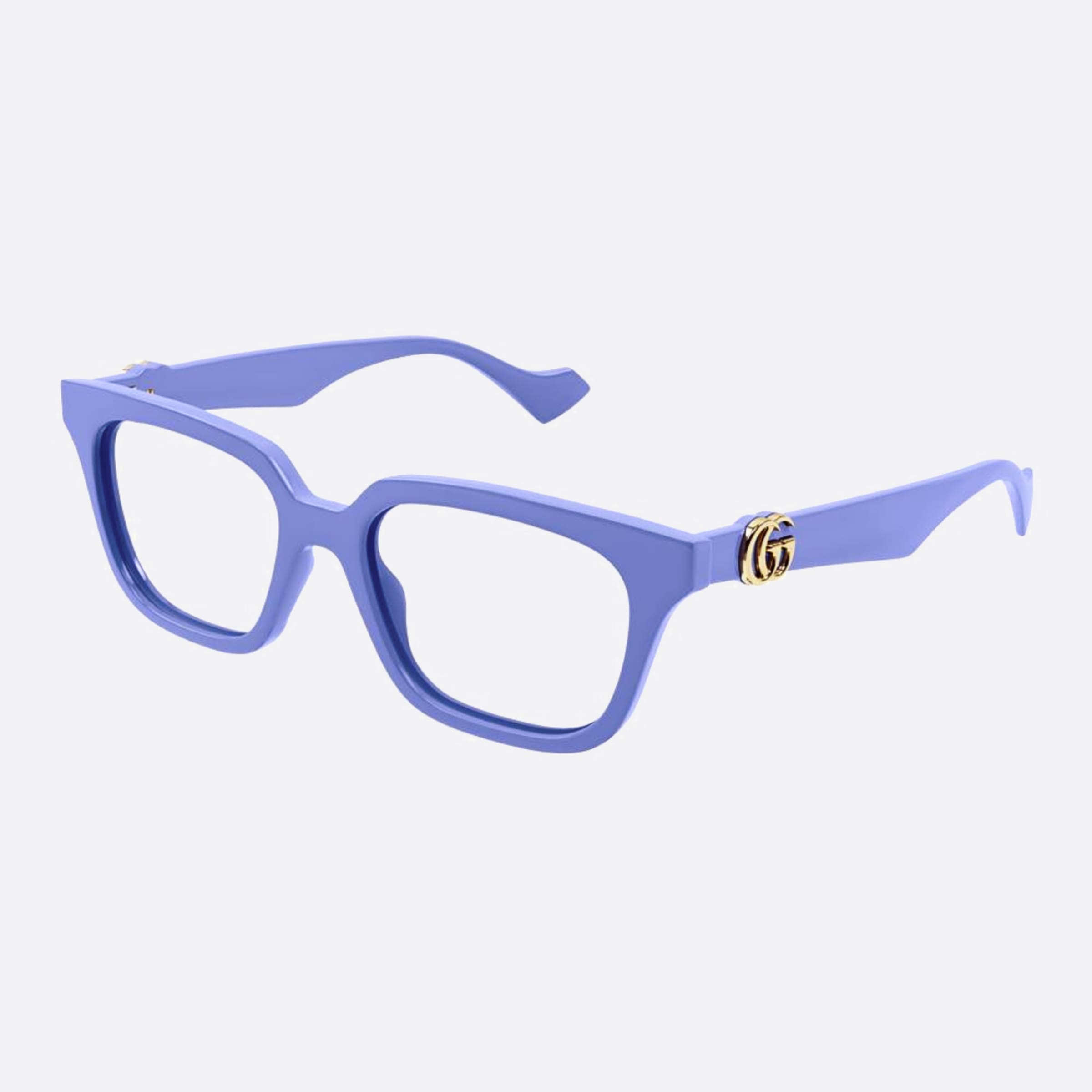Gucci 53mm Violet Squared Woman Eyeglasses - Side View