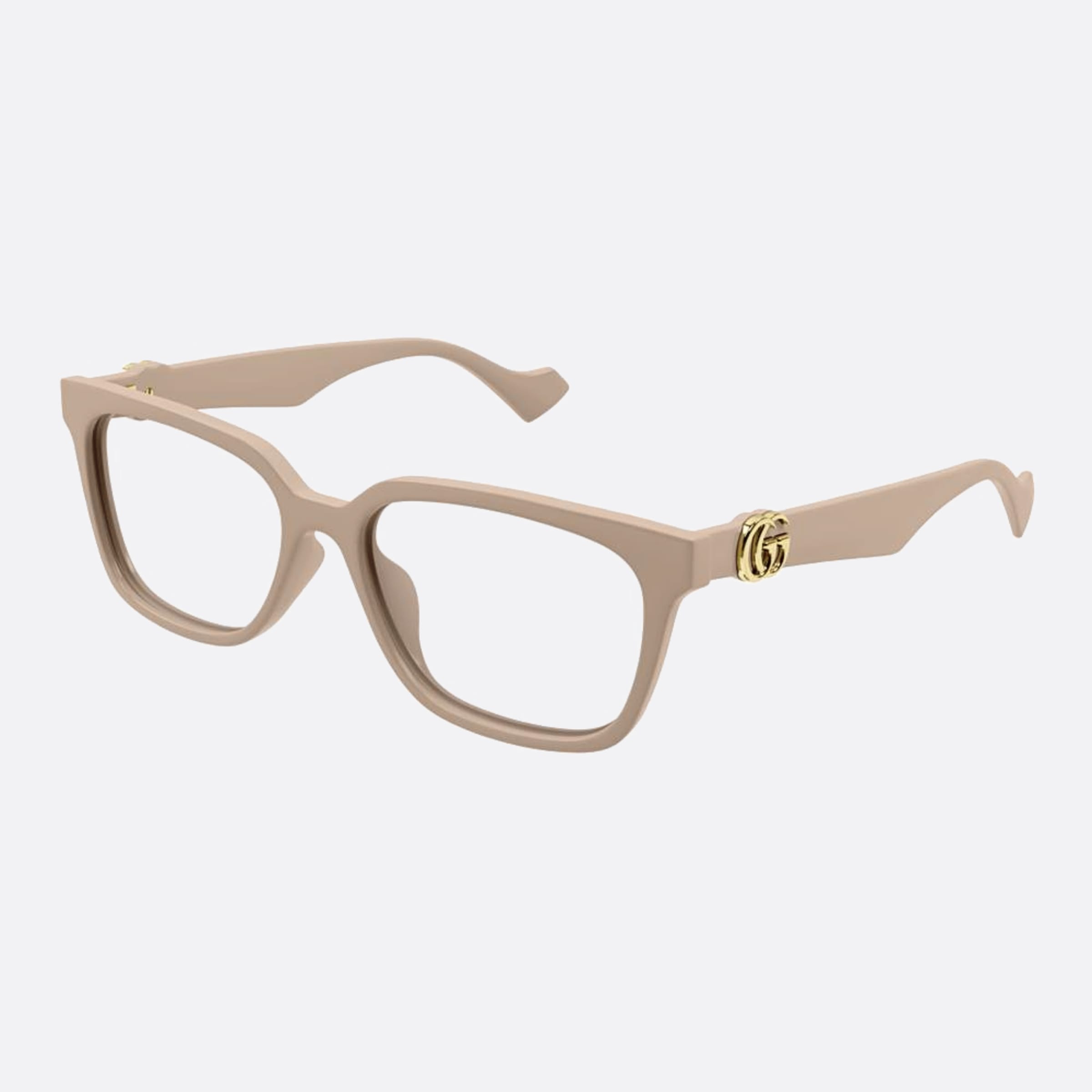 Gucci 55mm Gg1537ok Brown Squared Woman Eyeglasses - Side View