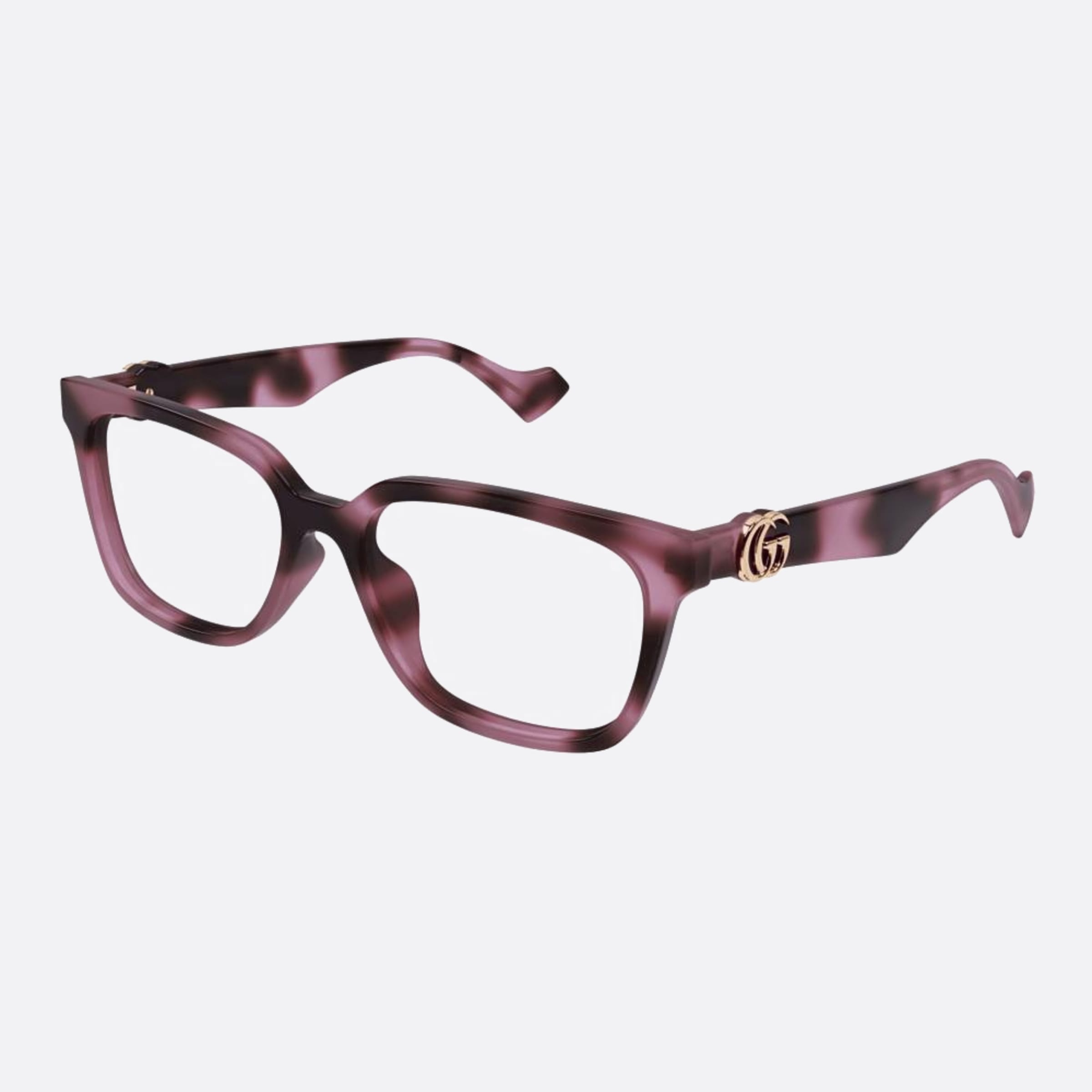 Gucci 55mm Gg1537ok Pkh Pink Squared Woman Eyeglasses - Side View