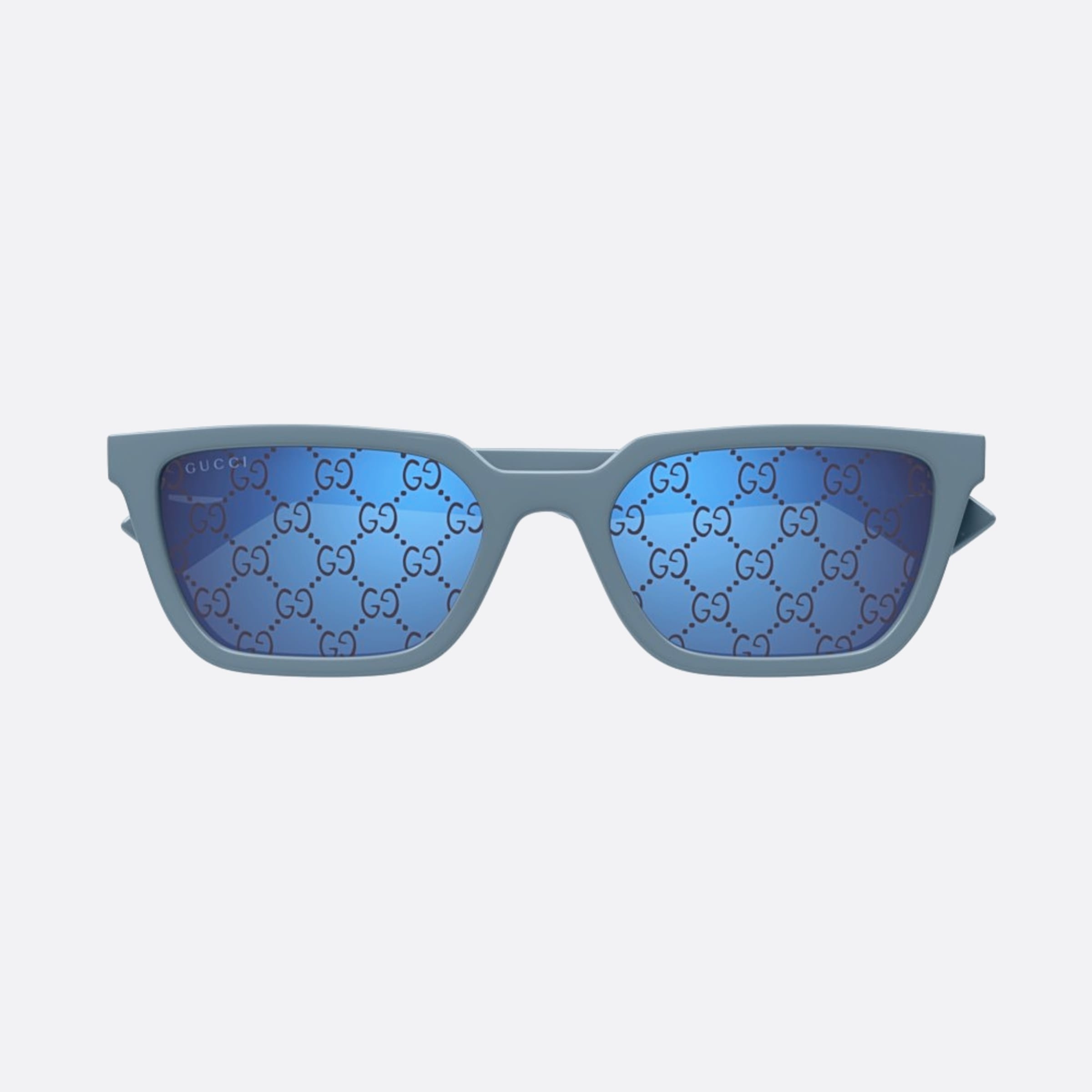 Gucci 55mm Lbv Blue Squared Man Sunglasses - Detail View