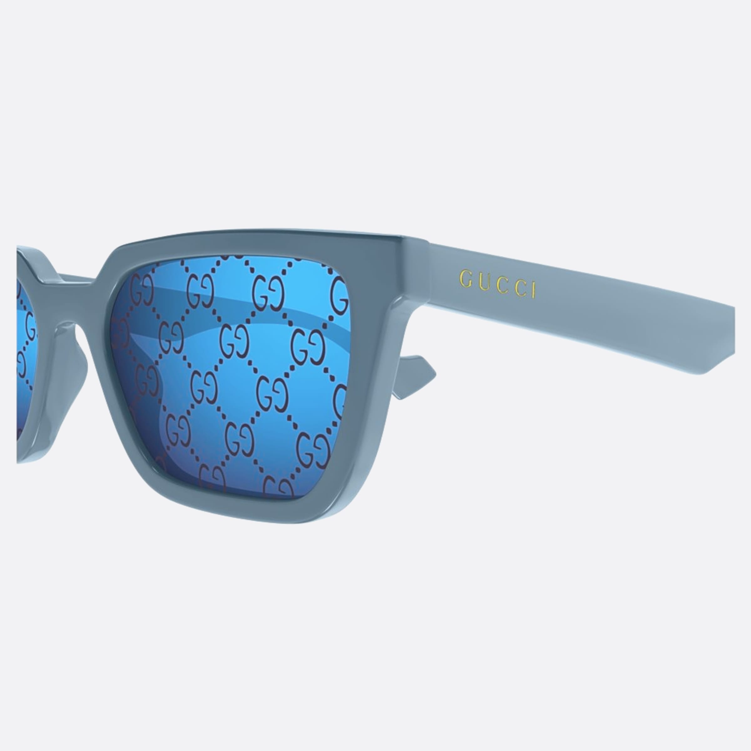 Gucci 55mm Lbv Blue Squared Man Sunglasses - Lifestyle Shot